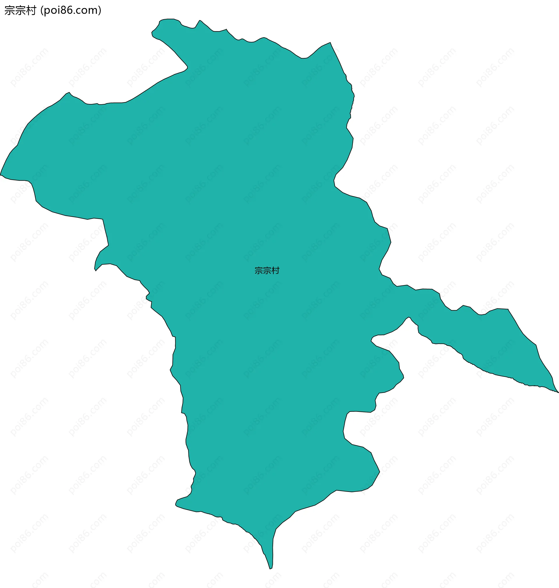 宗宗村边界地图