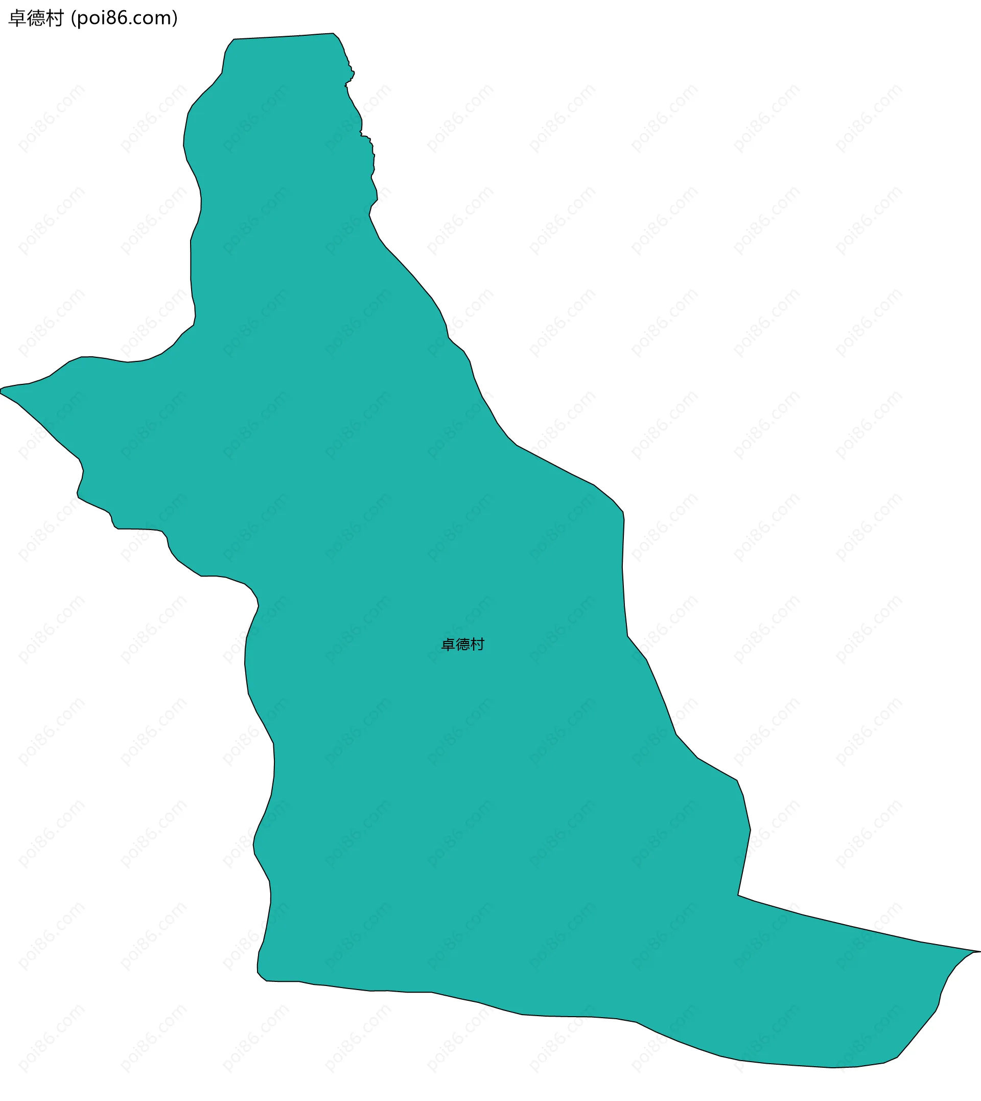 卓德村边界地图