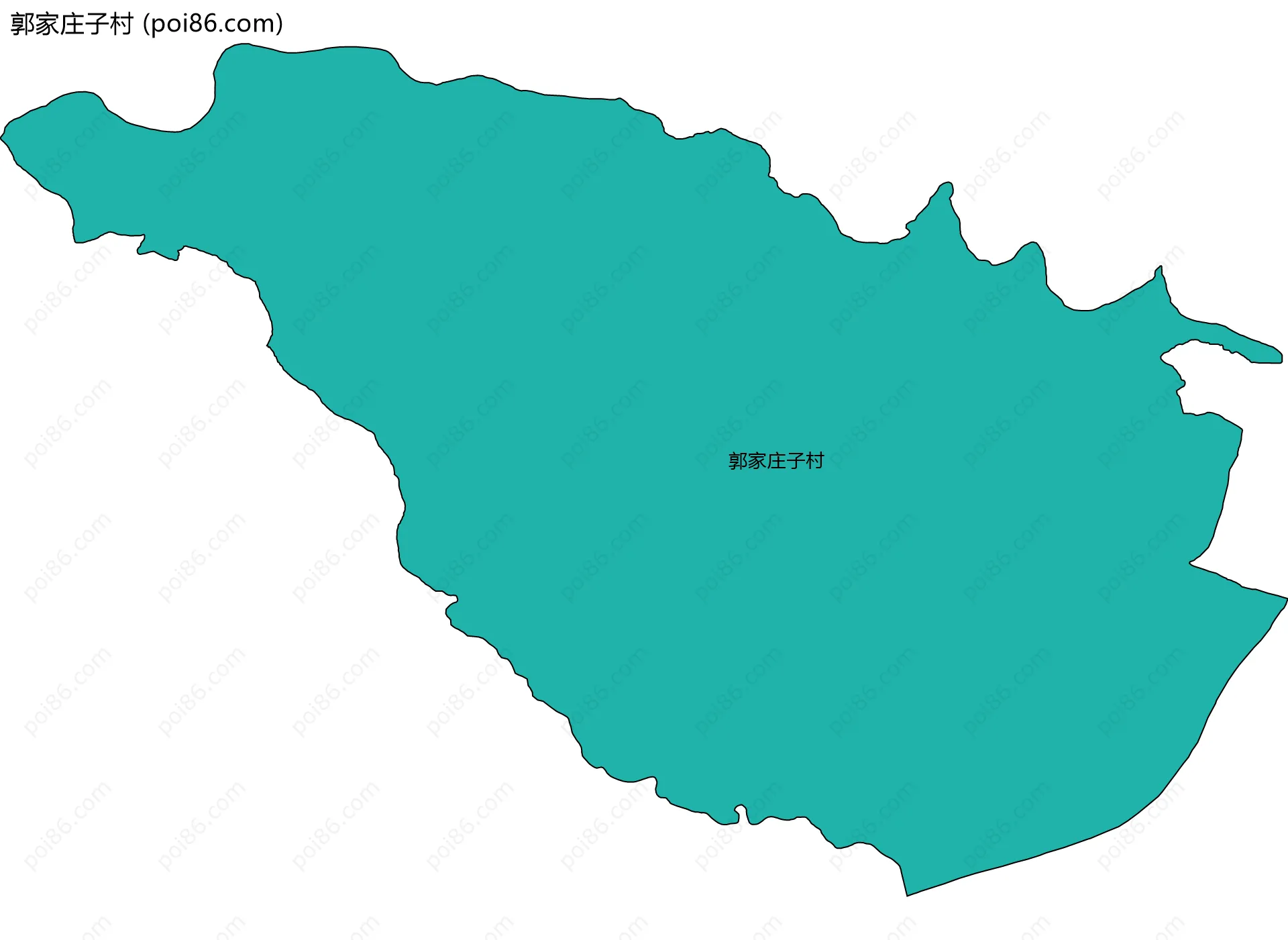 郭家庄子村边界地图