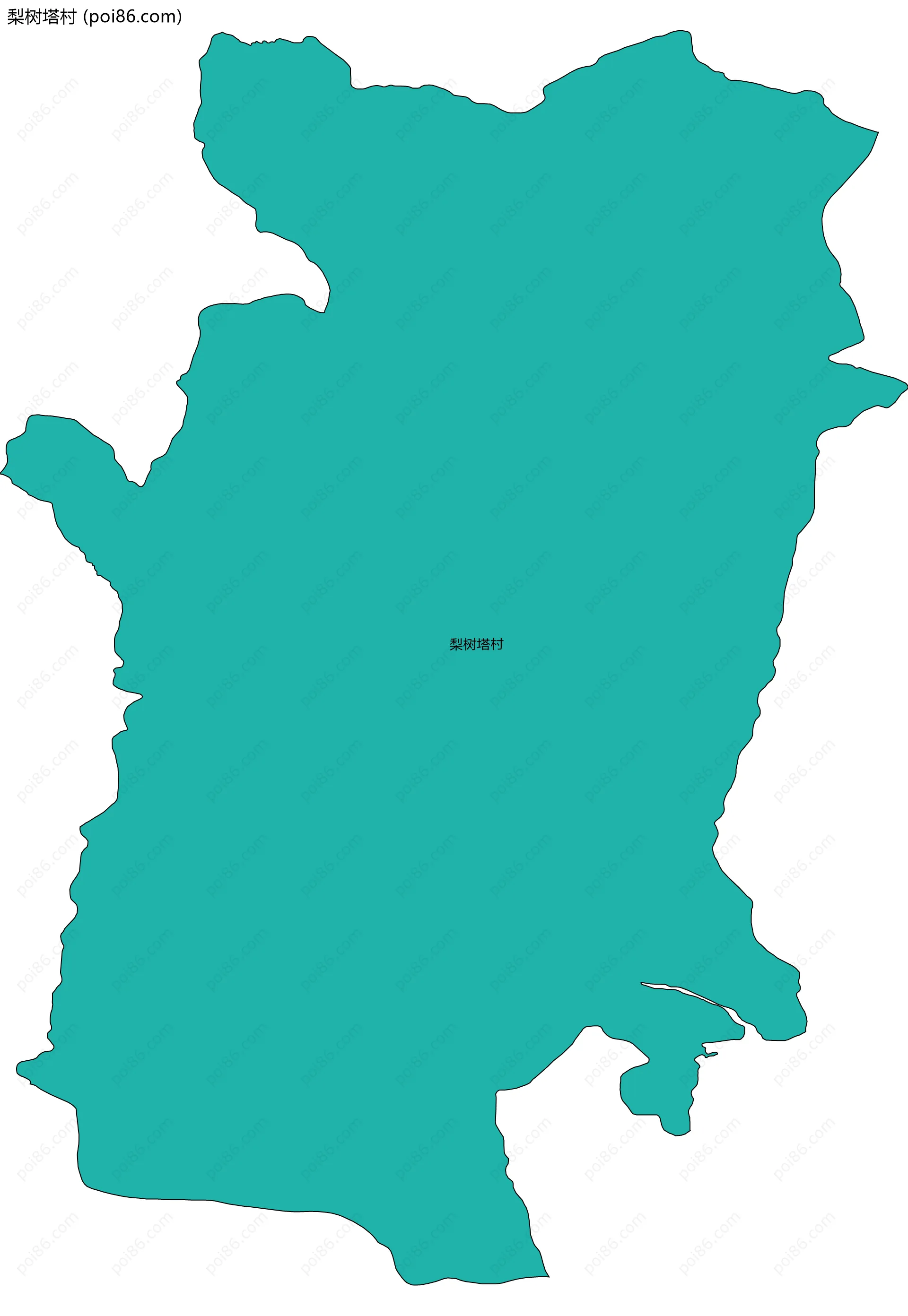 梨树塔村边界地图