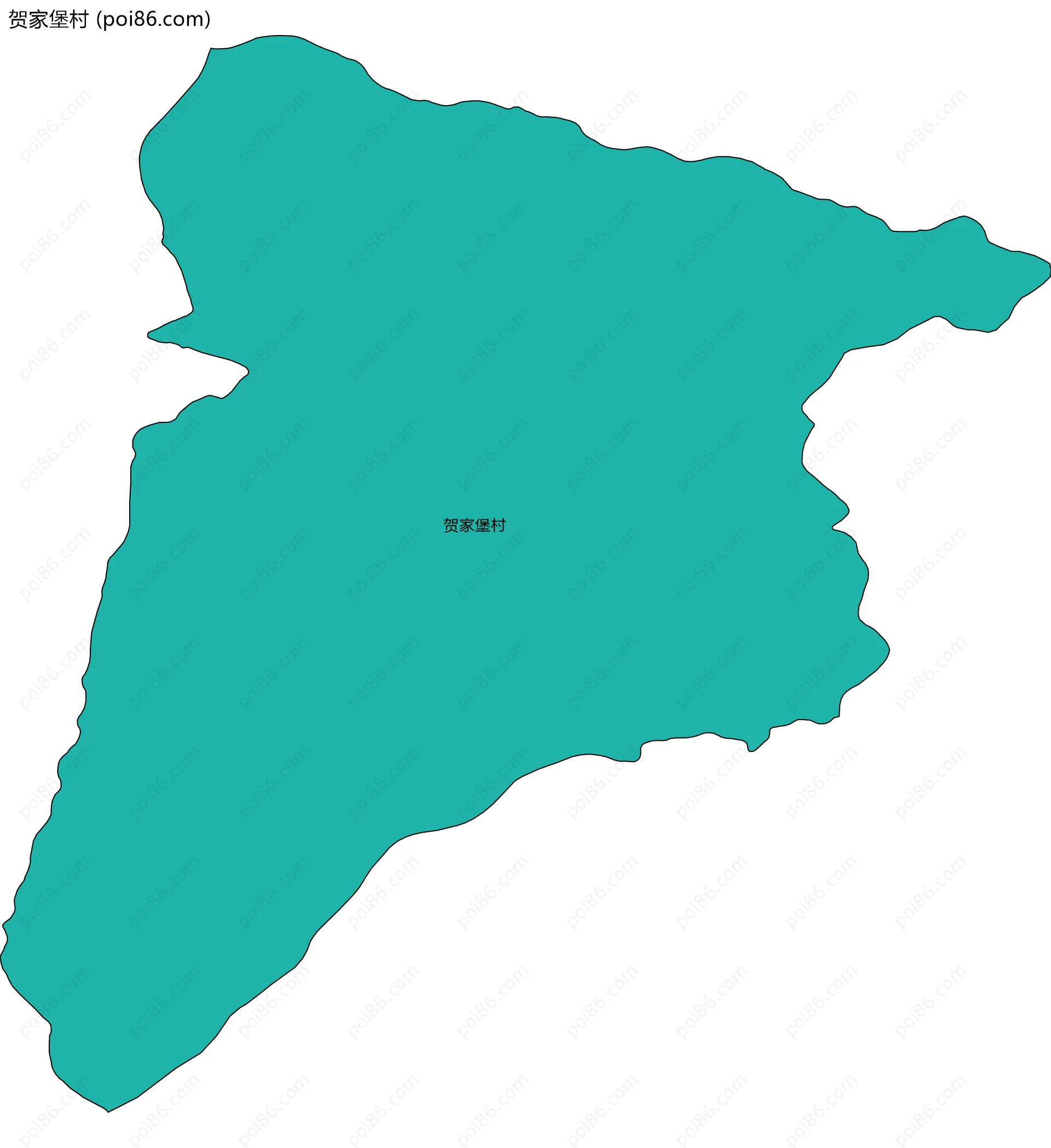 贺家堡村边界地图