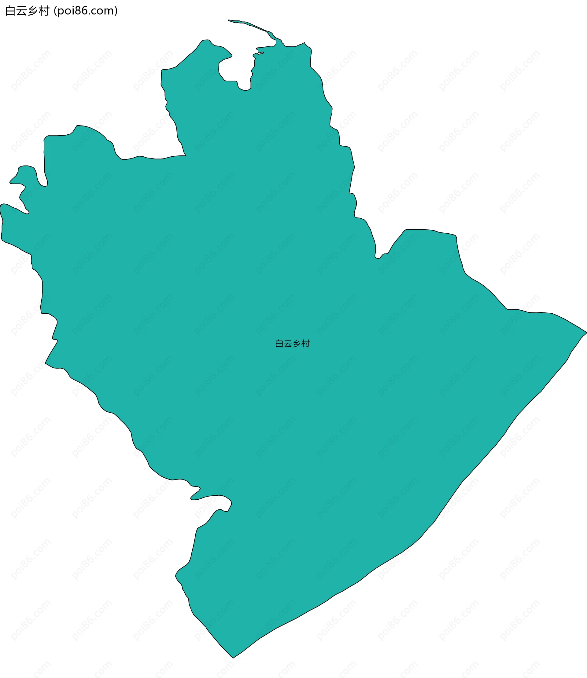 白云乡村边界地图