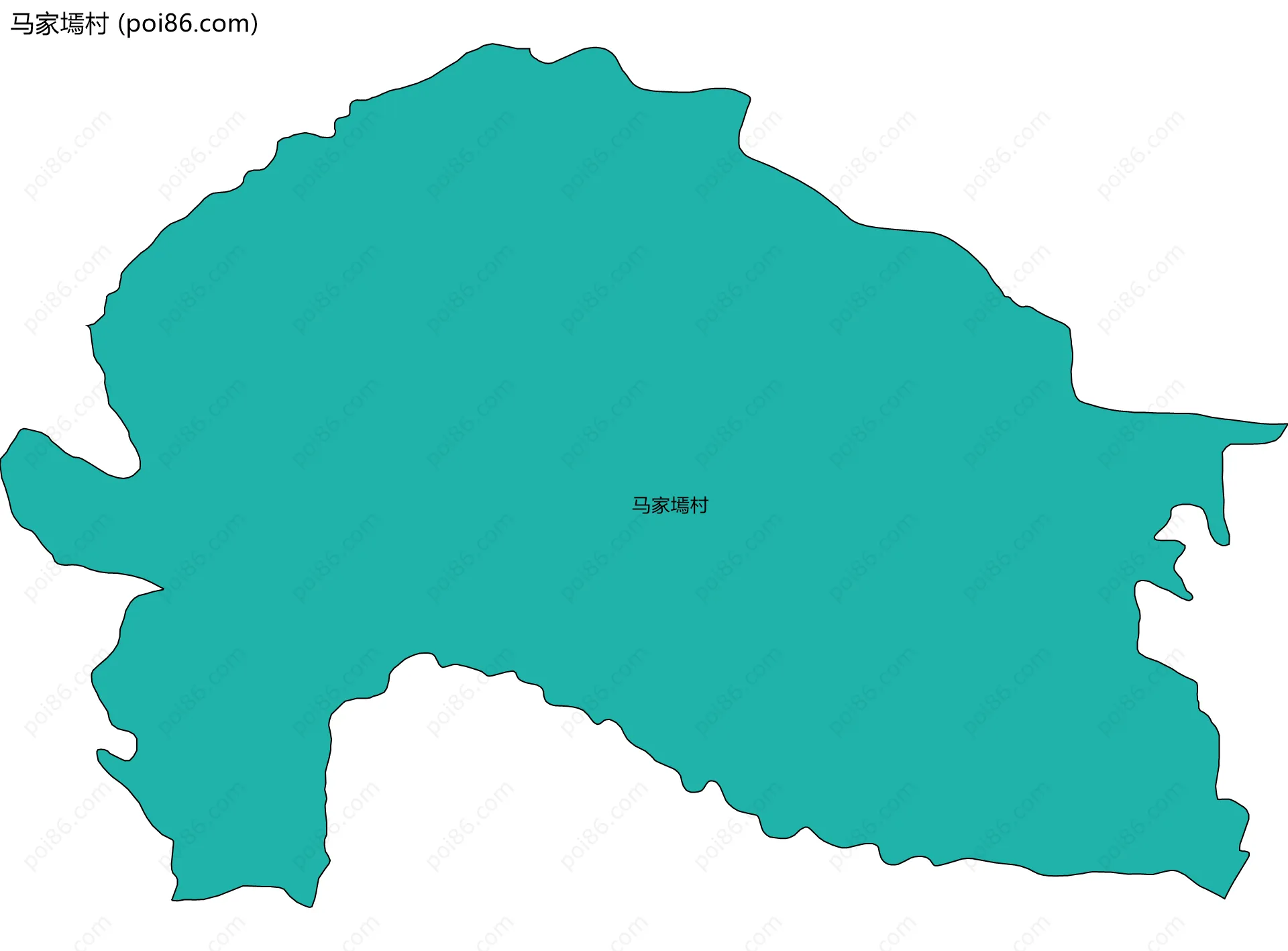 马家墕村边界地图