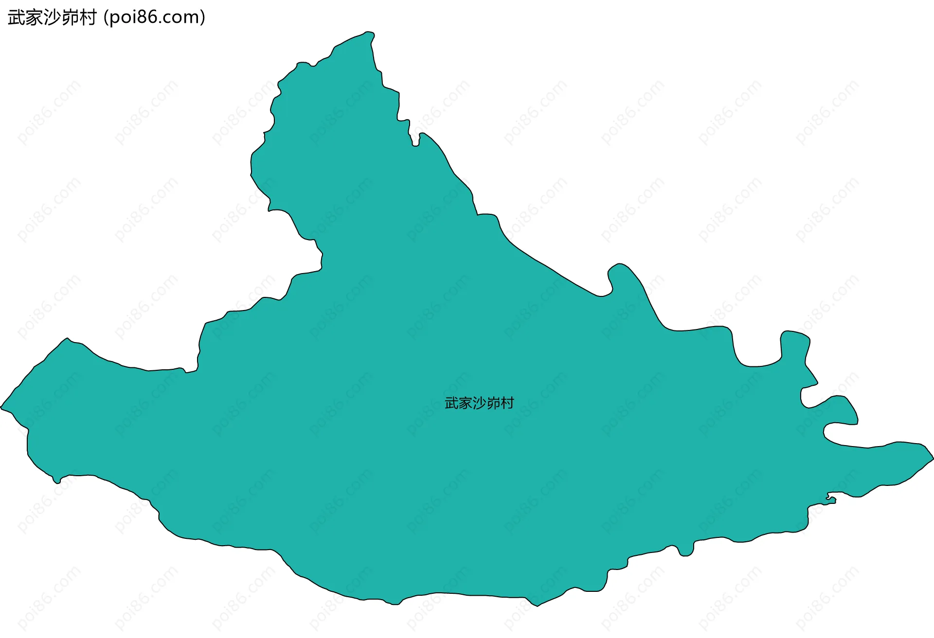 武家沙峁村边界地图