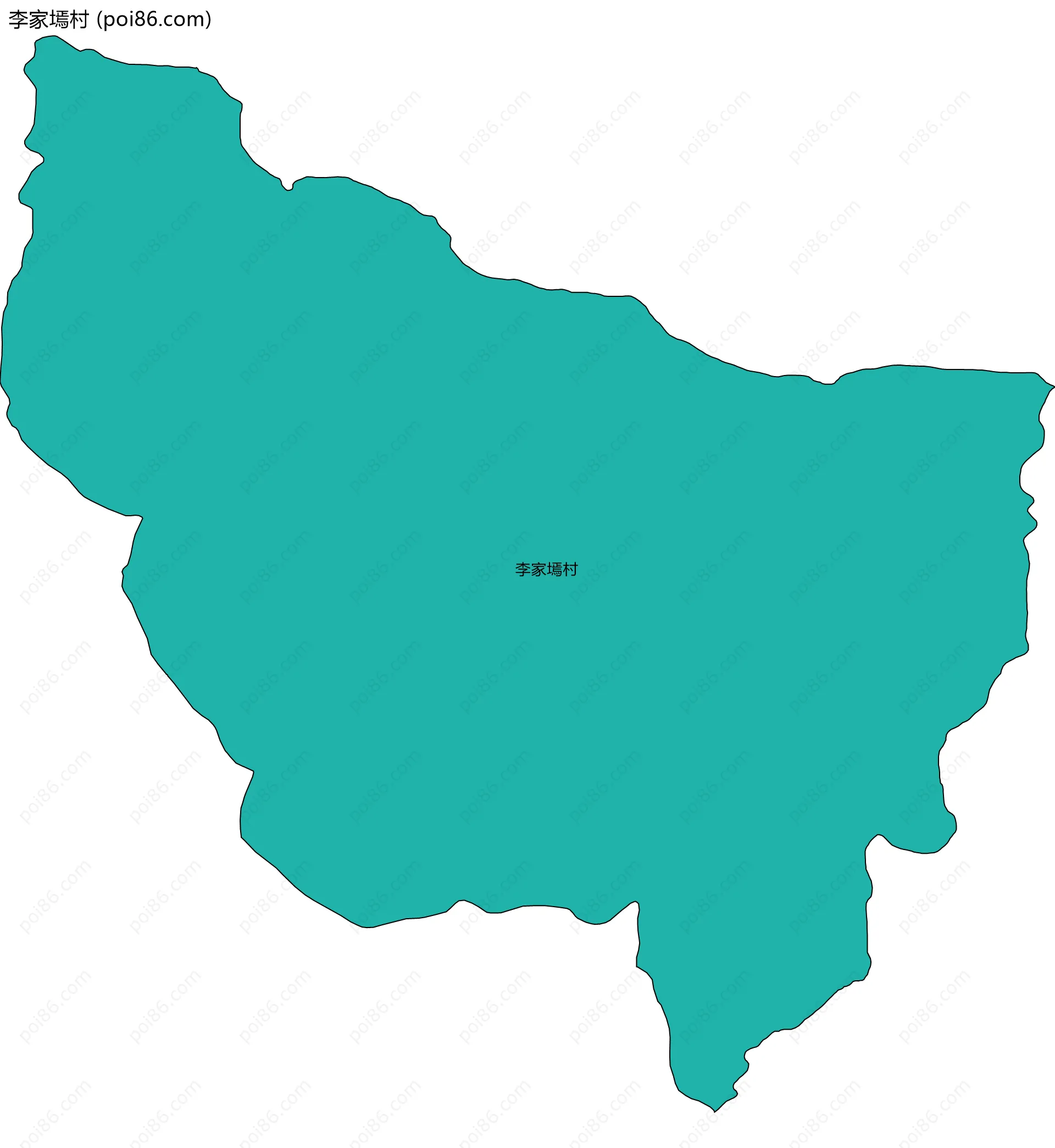 李家墕村边界地图