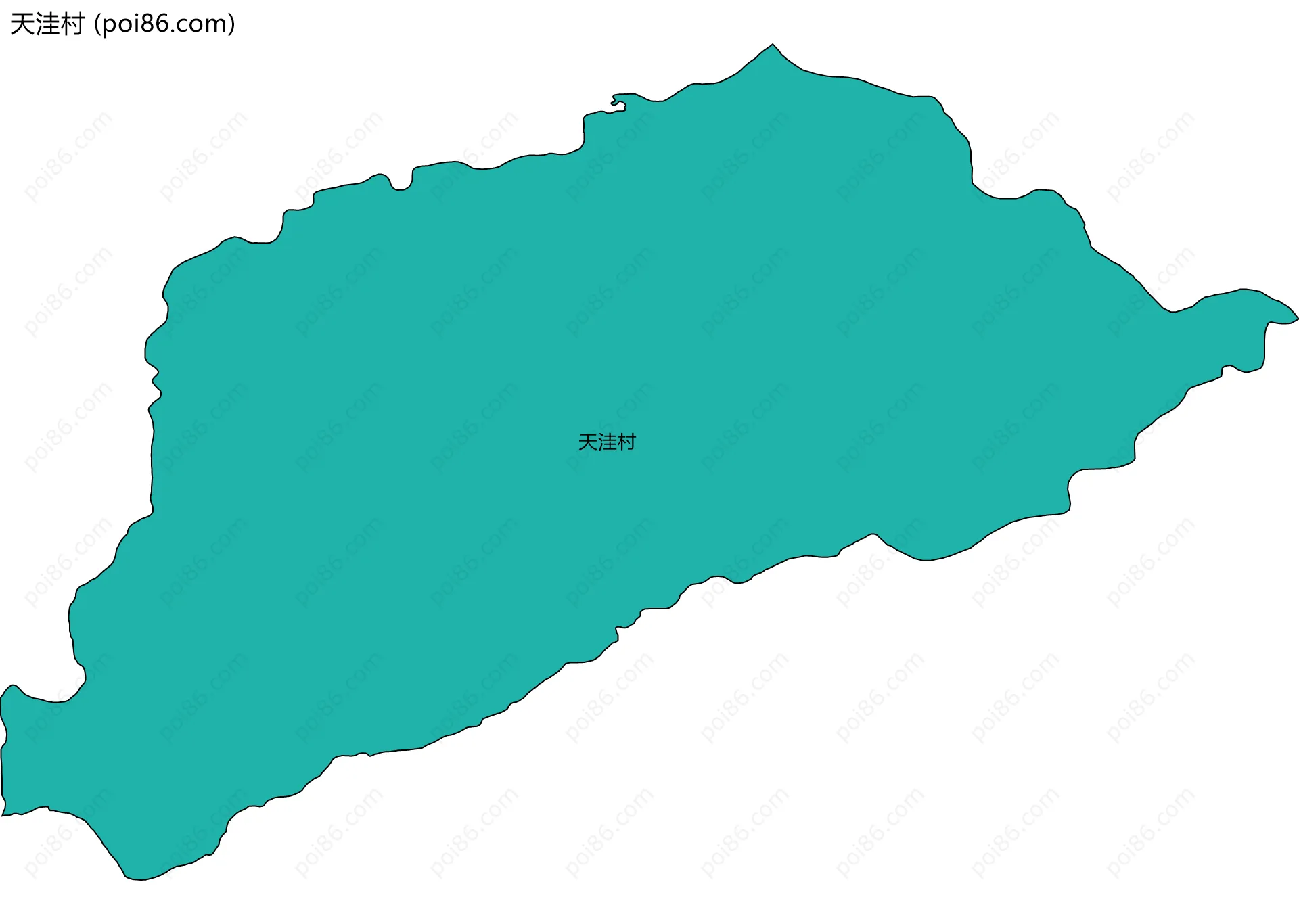 天洼村边界地图