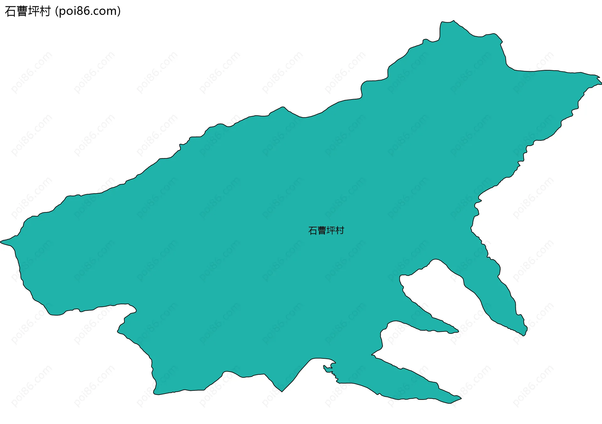 石曹坪村边界地图