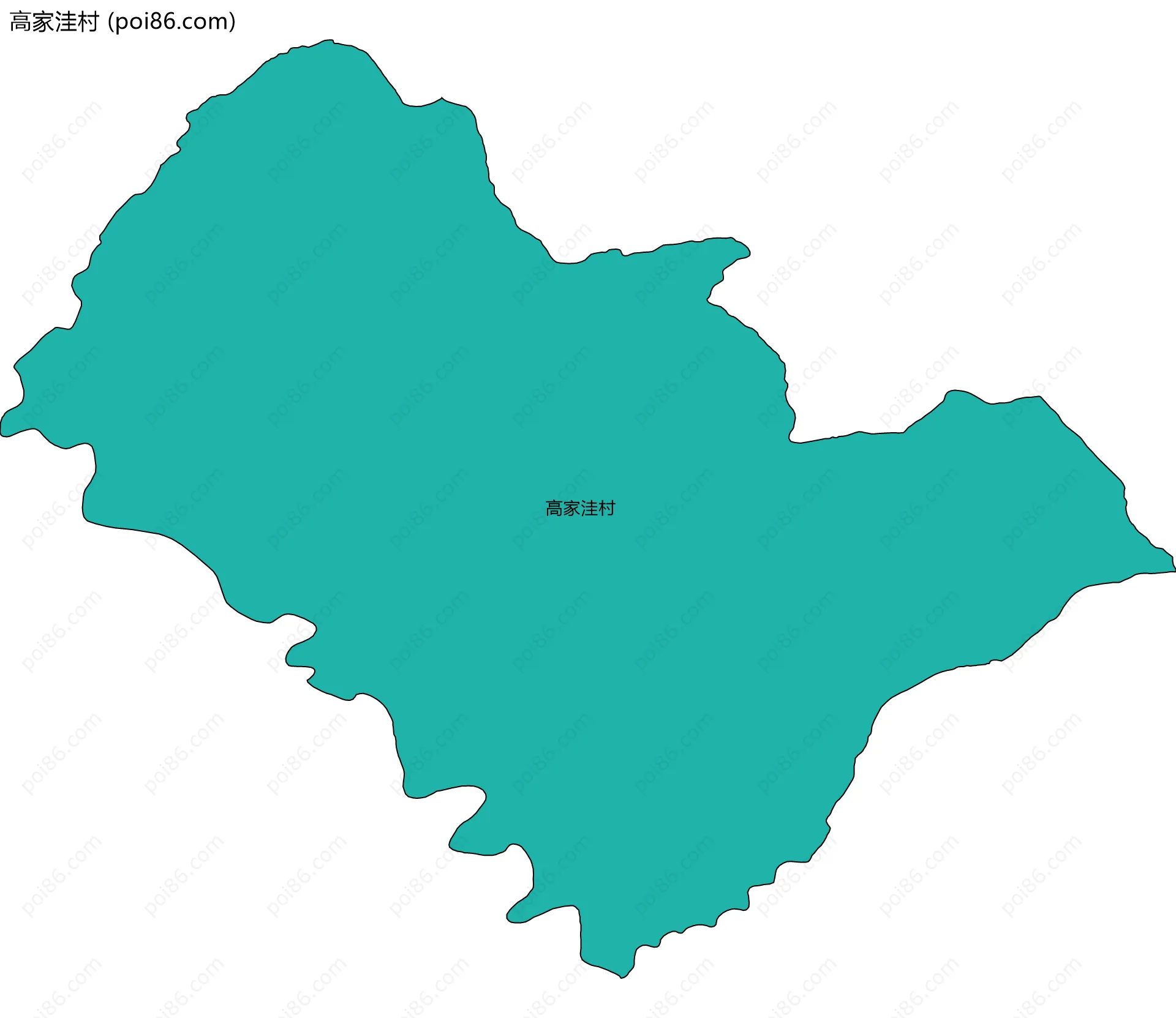 高家洼村边界地图