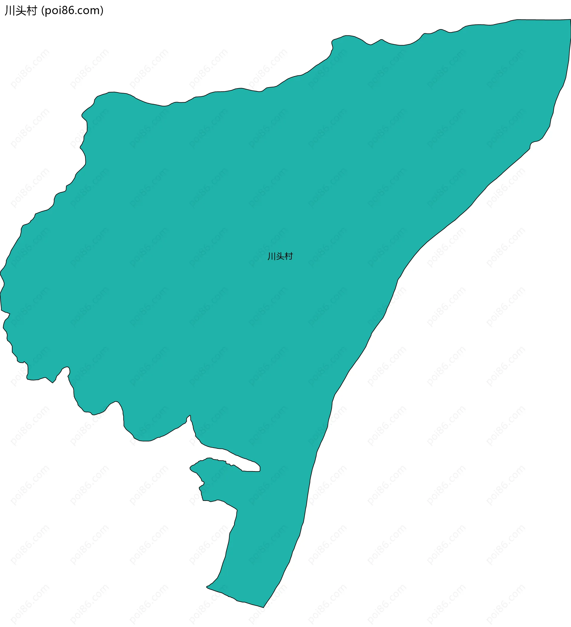 川头村边界地图