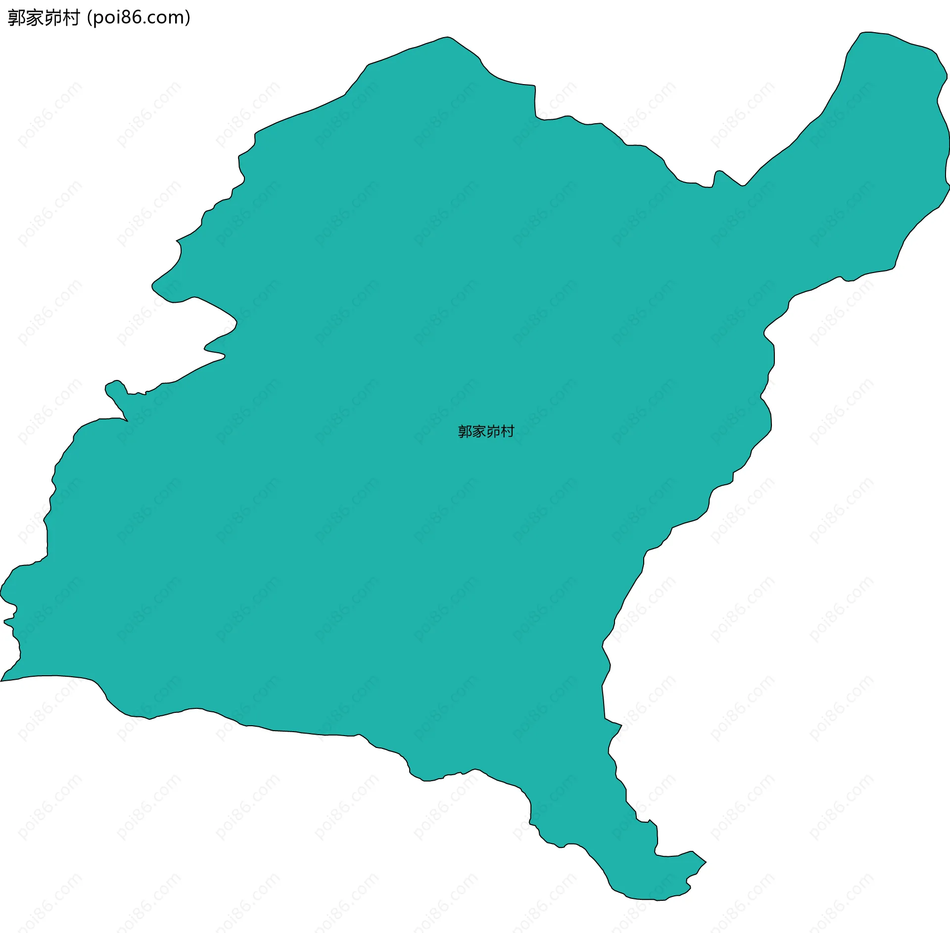 郭家峁村边界地图