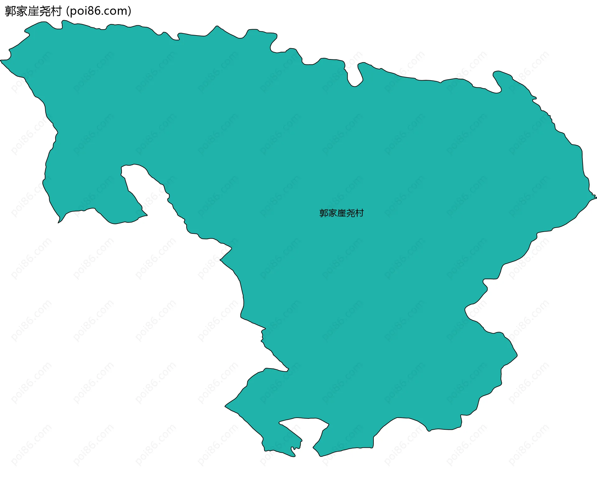 郭家崖尧村边界地图