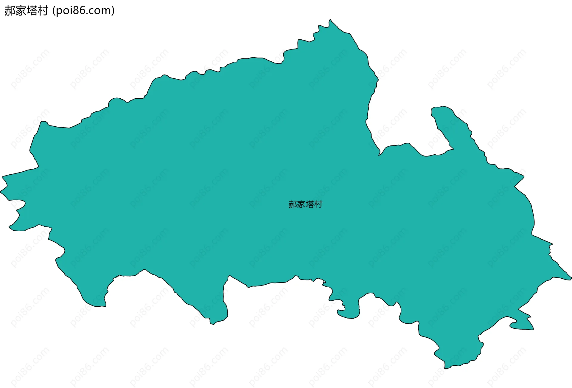 郝家塔村边界地图