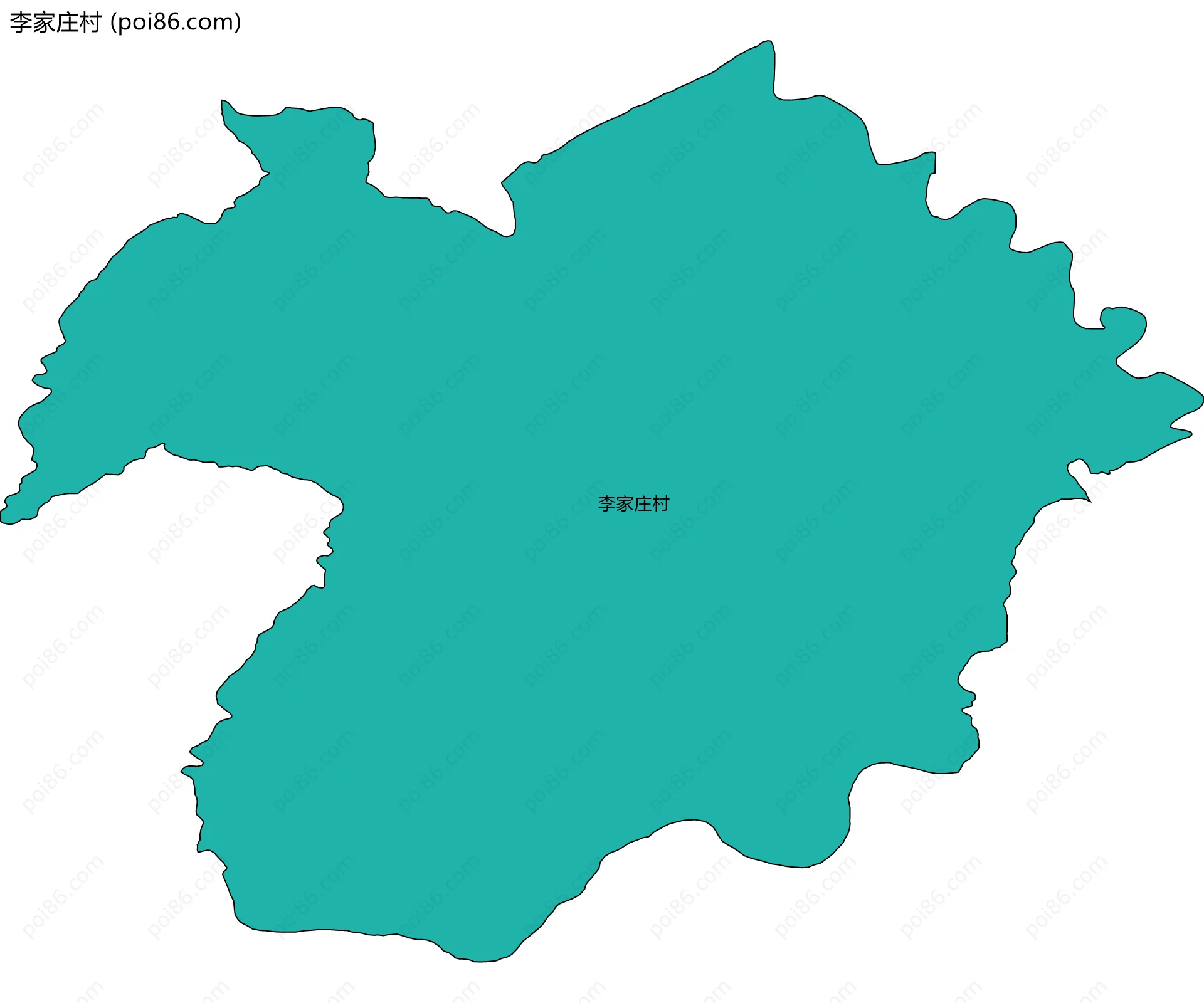 李家庄村边界地图