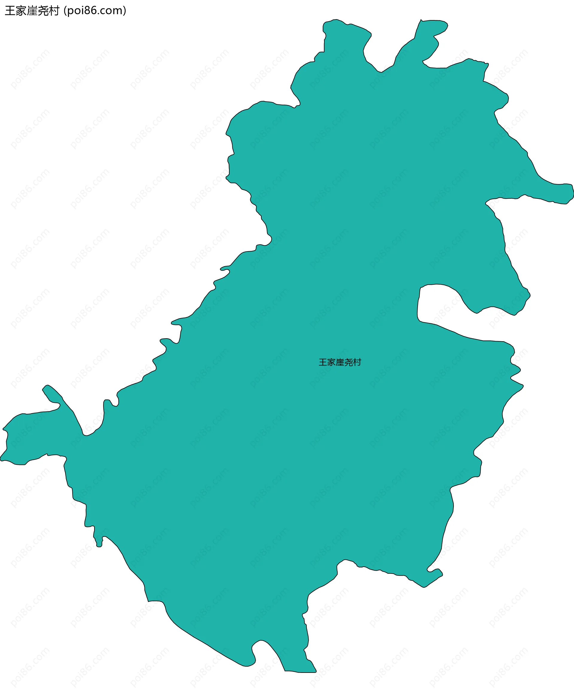 王家崖尧村边界地图