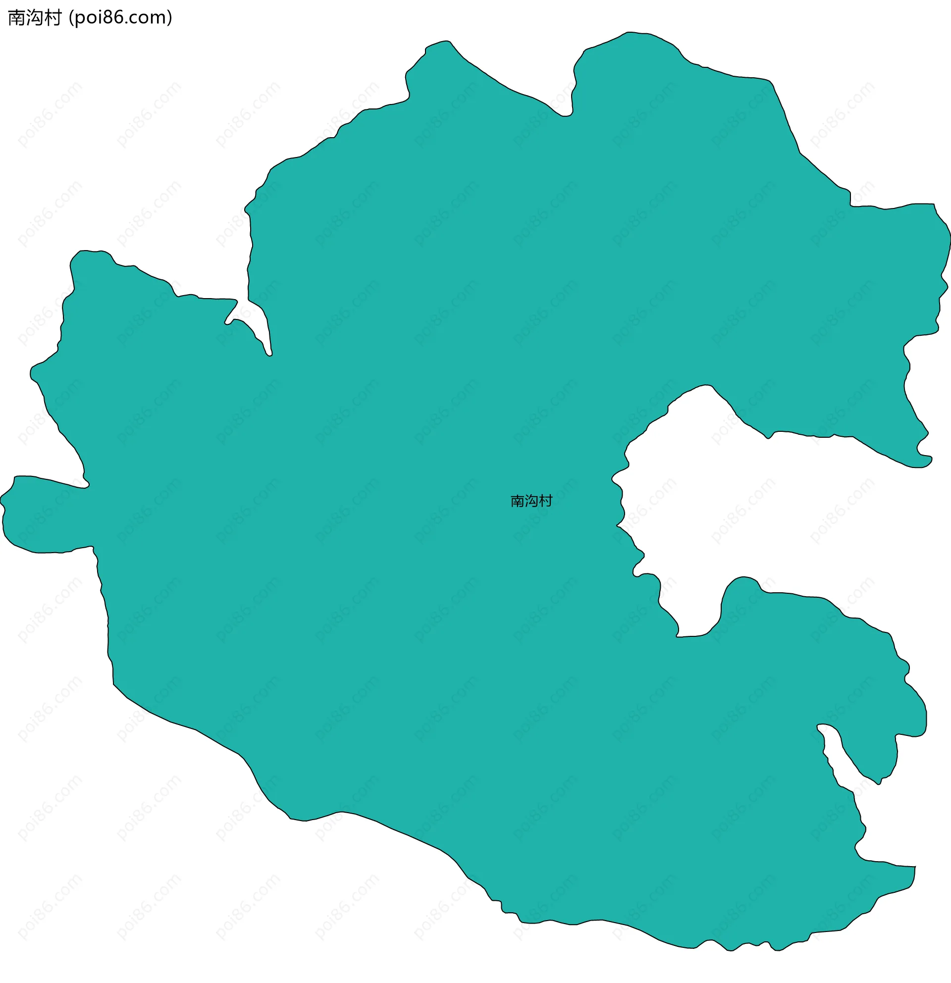 南沟村边界地图