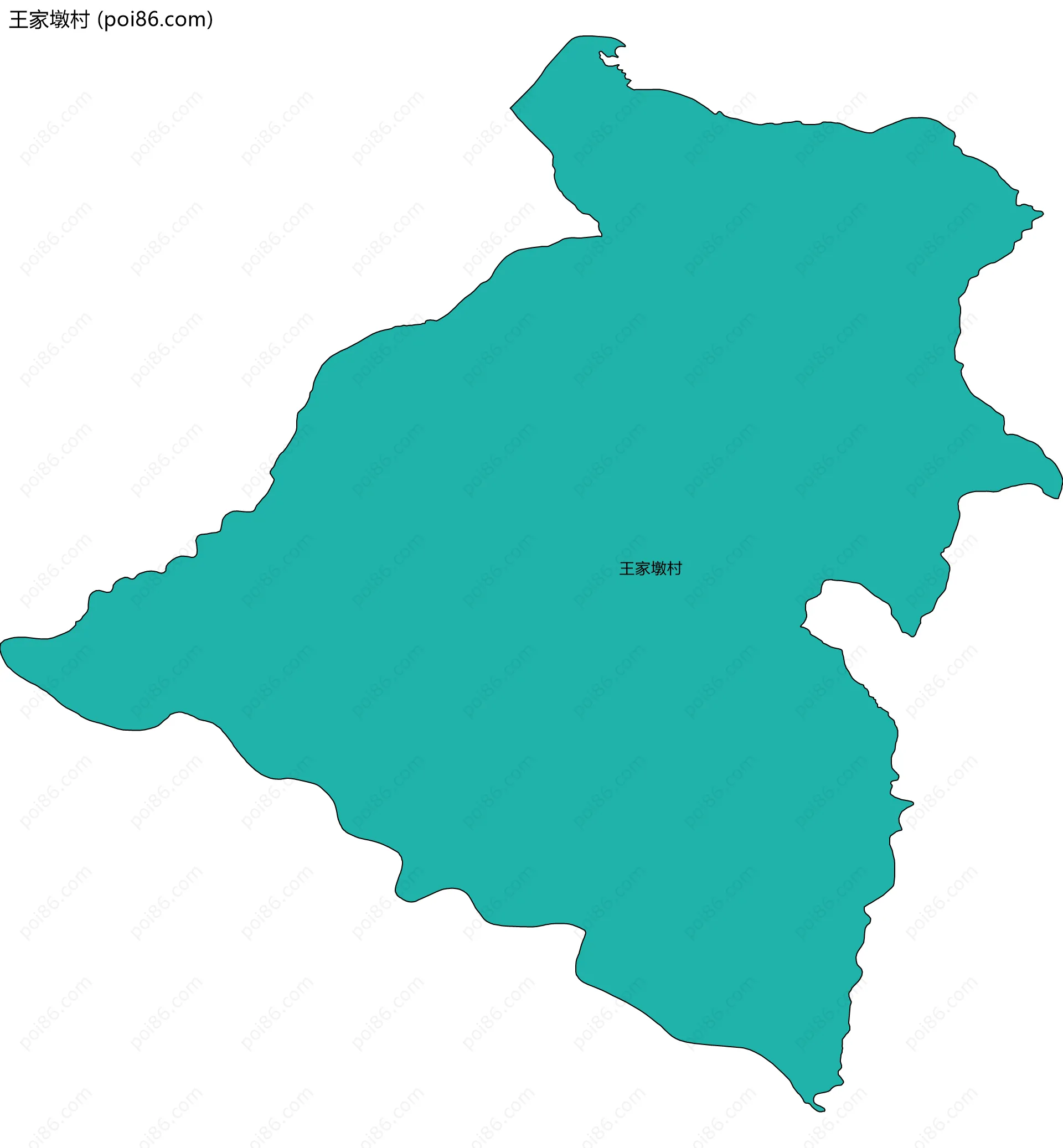 王家墩村边界地图