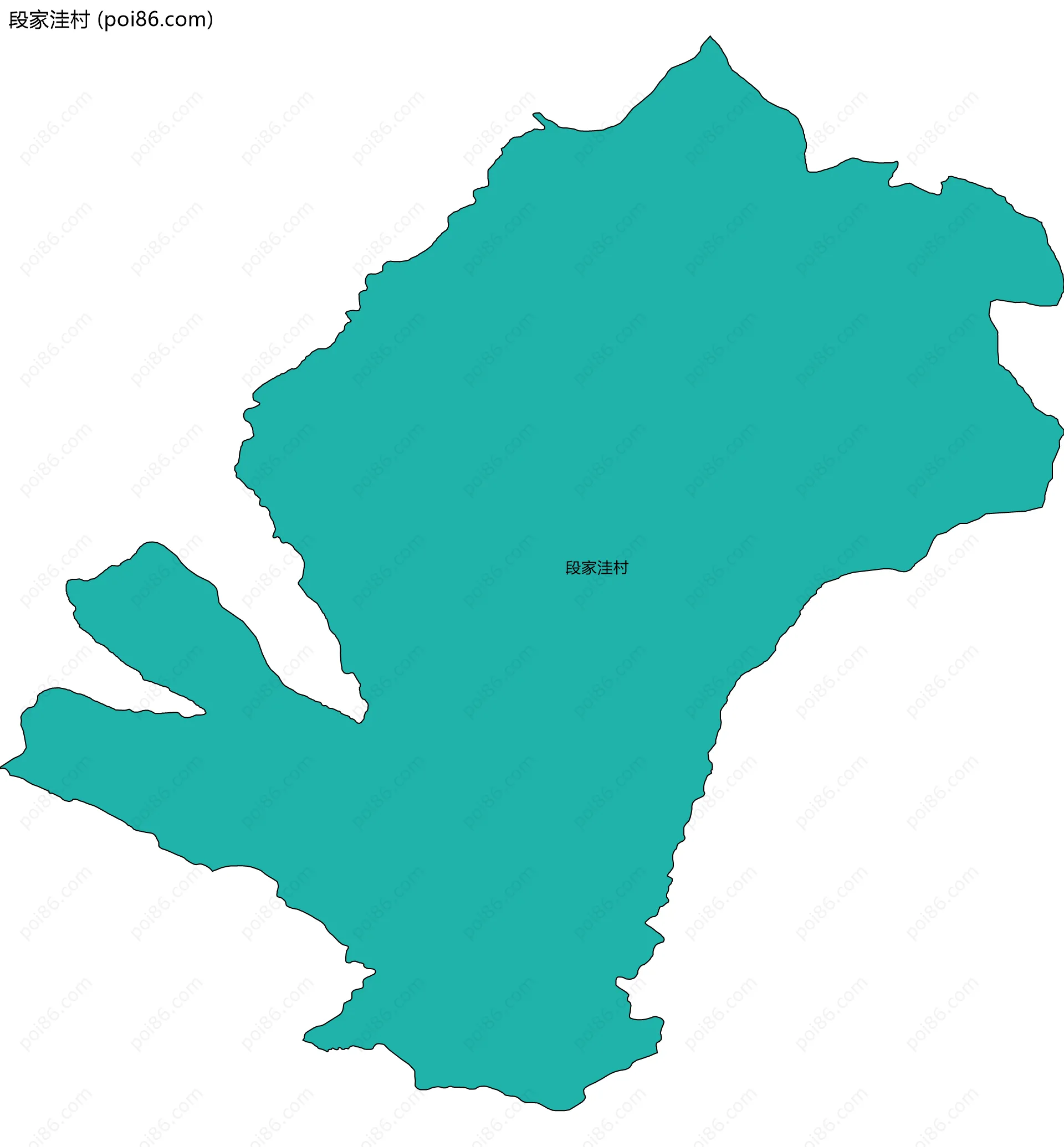 段家洼村边界地图