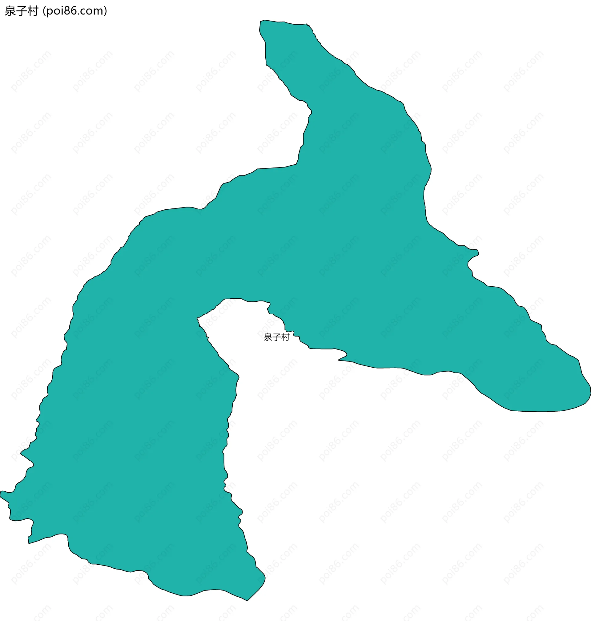 泉子村边界地图