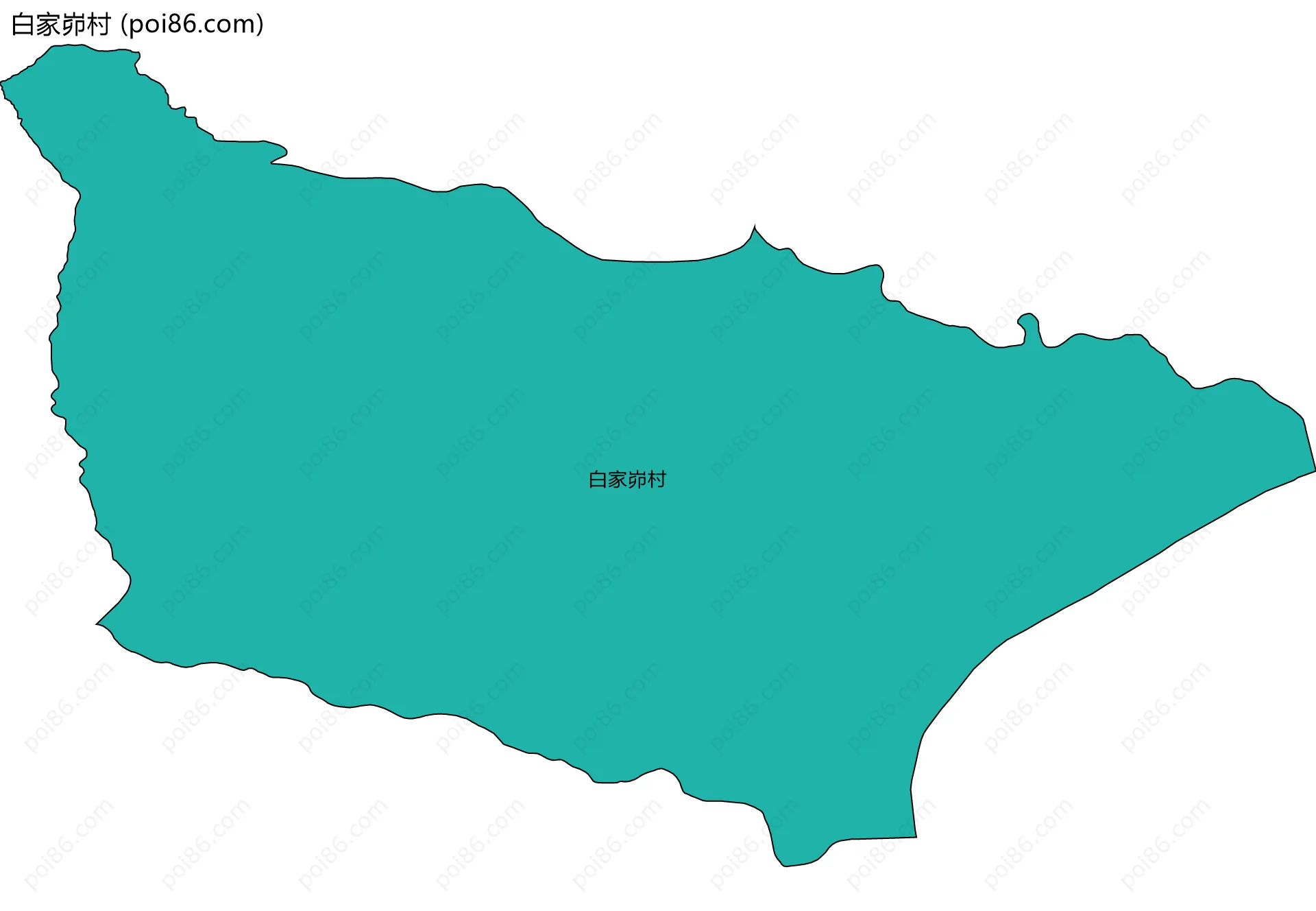 白家峁村边界地图