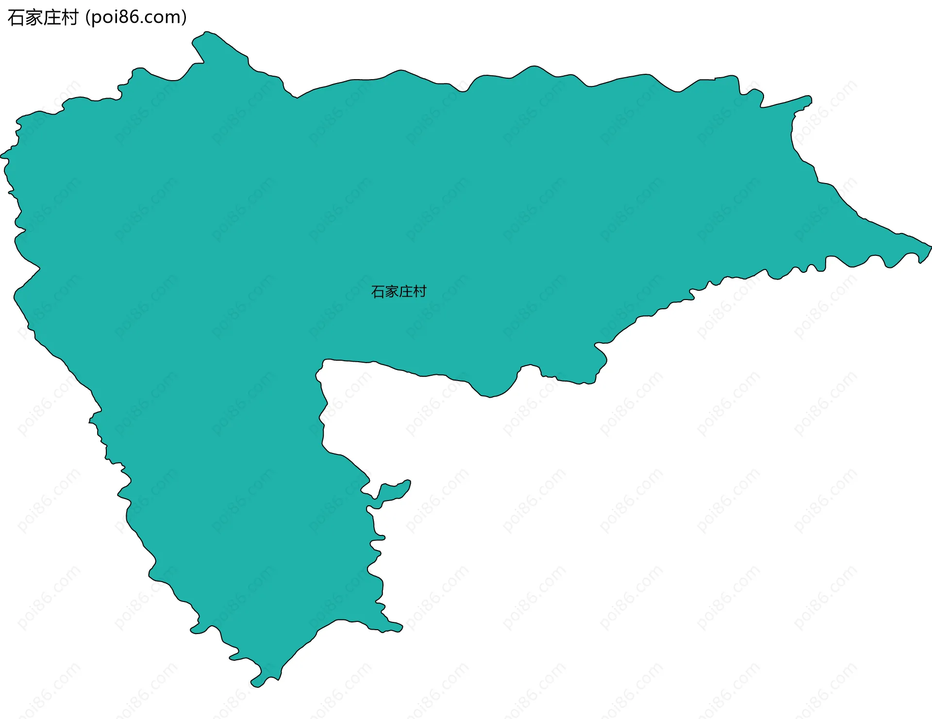 石家庄村边界地图