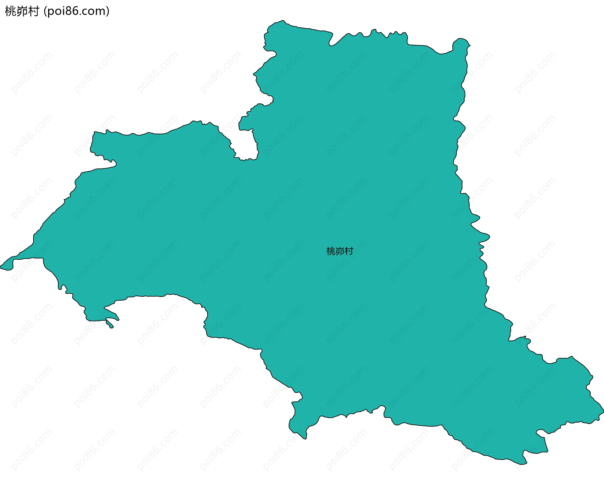 桃峁村边界地图