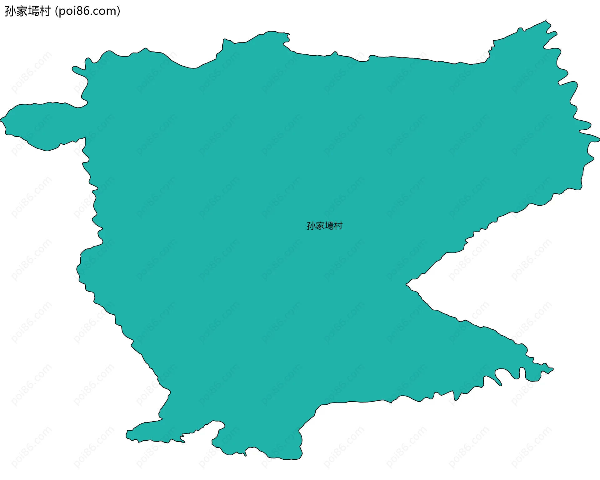 孙家墕村边界地图