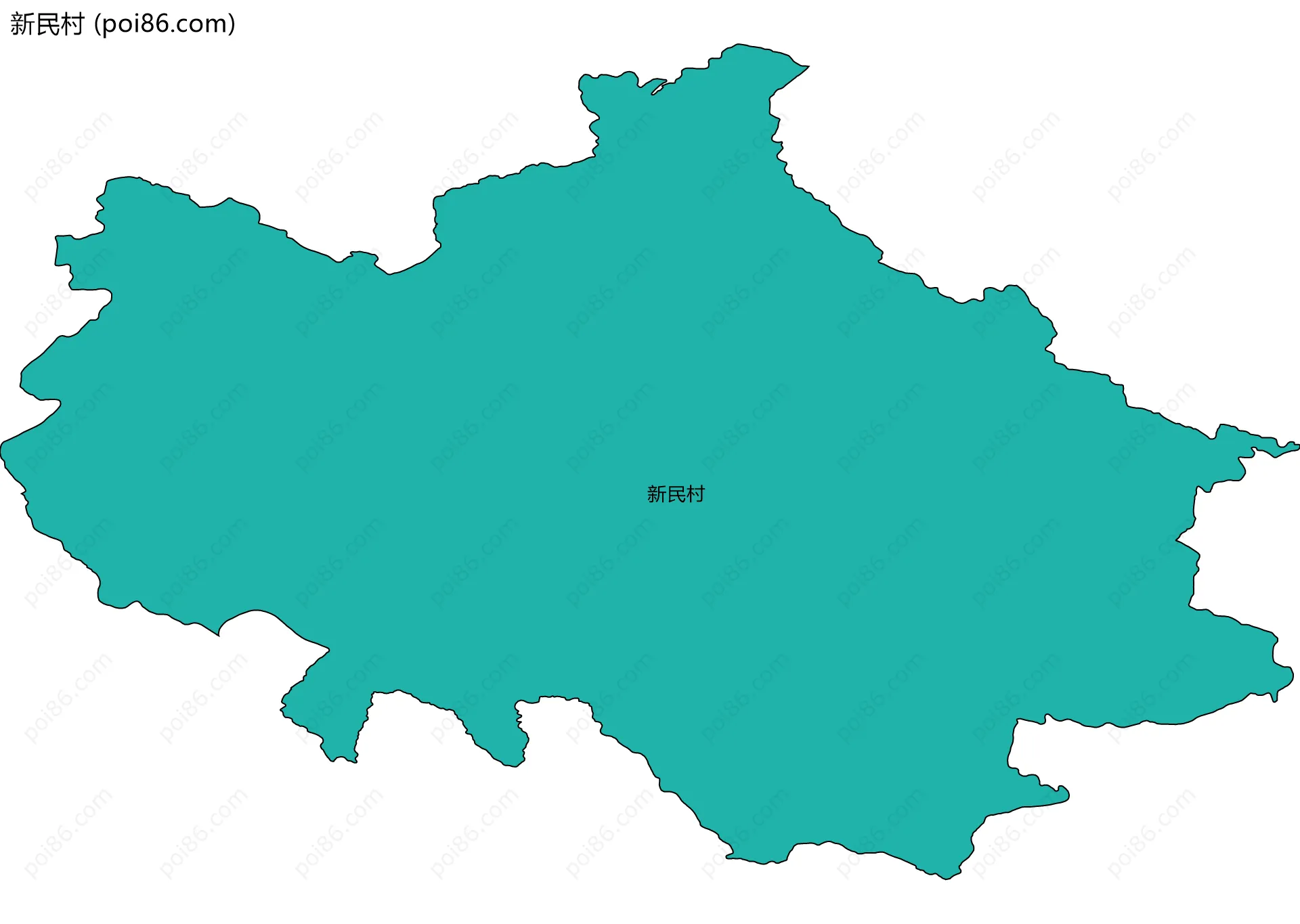 新民村边界地图