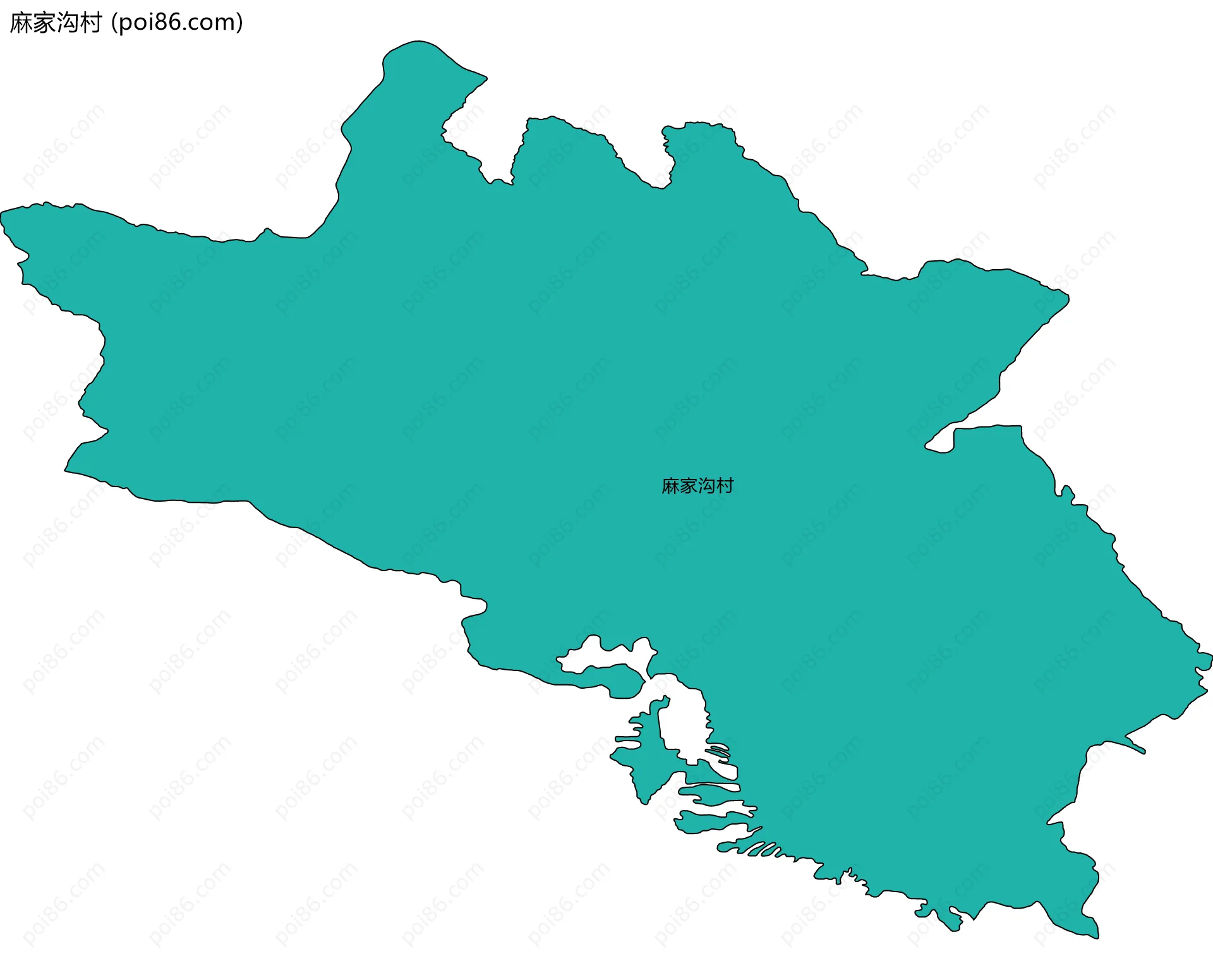 麻家沟村边界地图