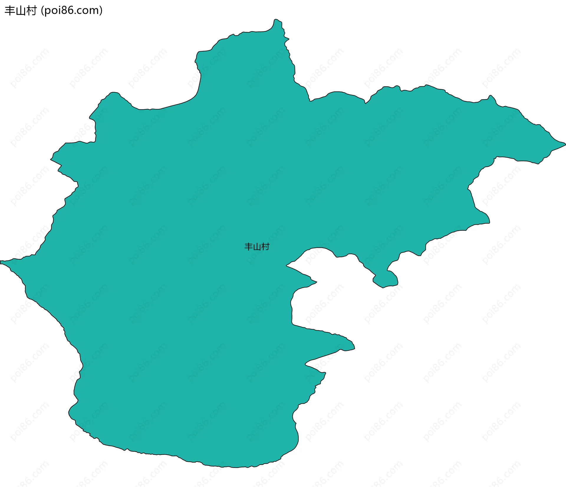 丰山村边界地图