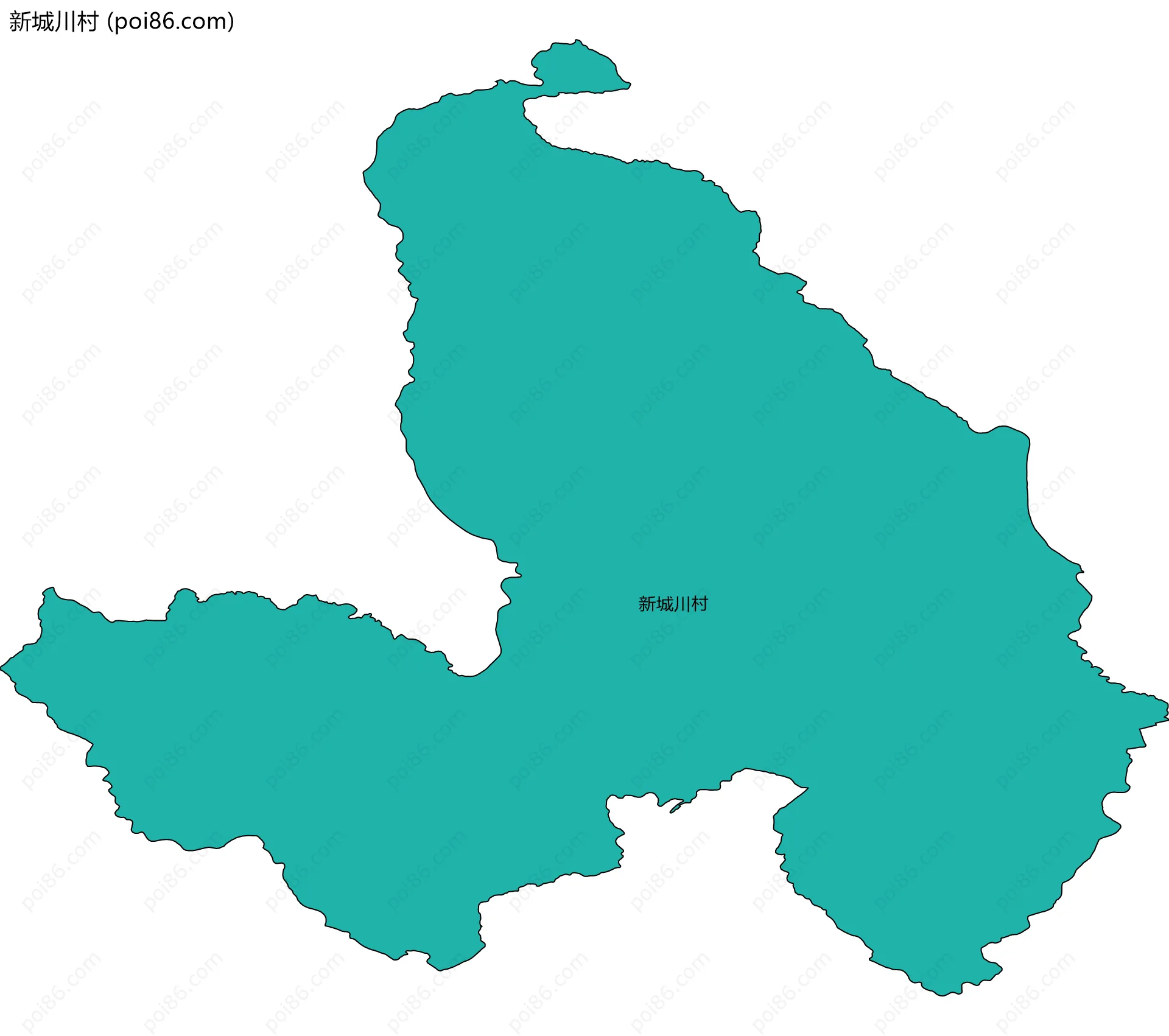 新城川村边界地图