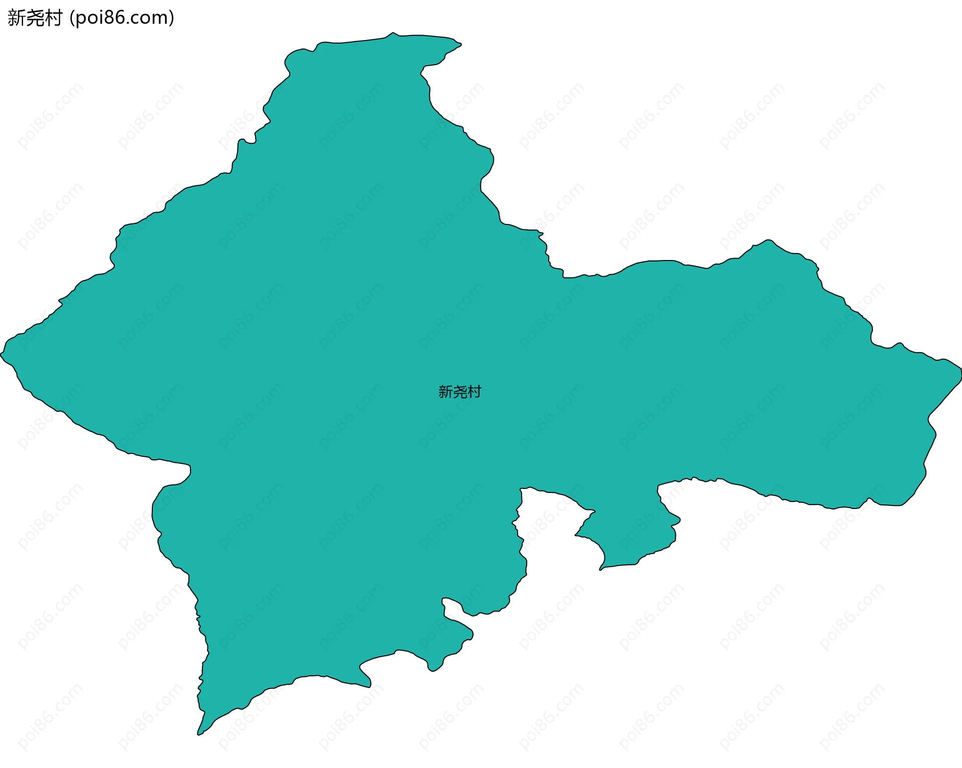 新尧村边界地图