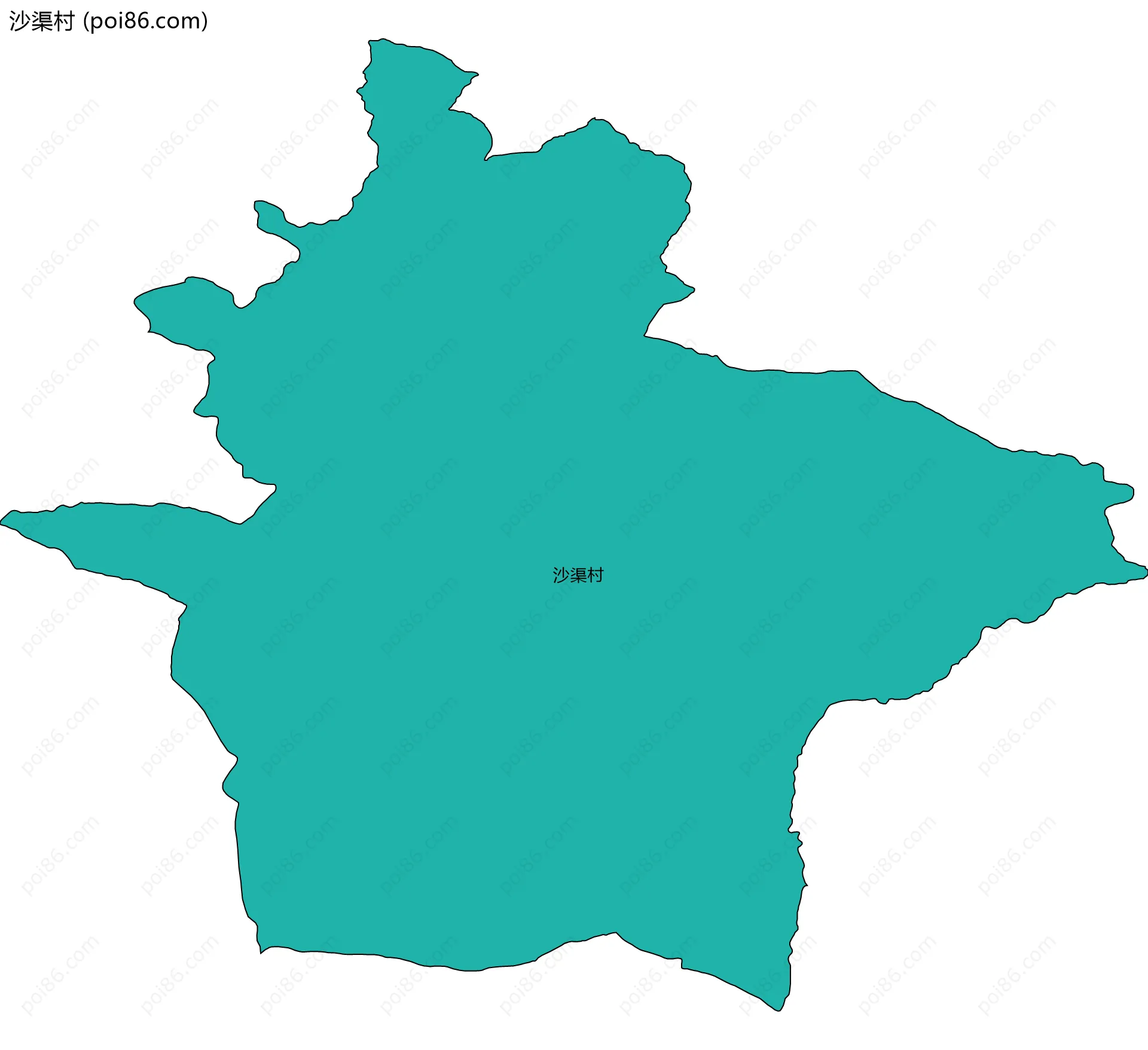 沙渠村边界地图