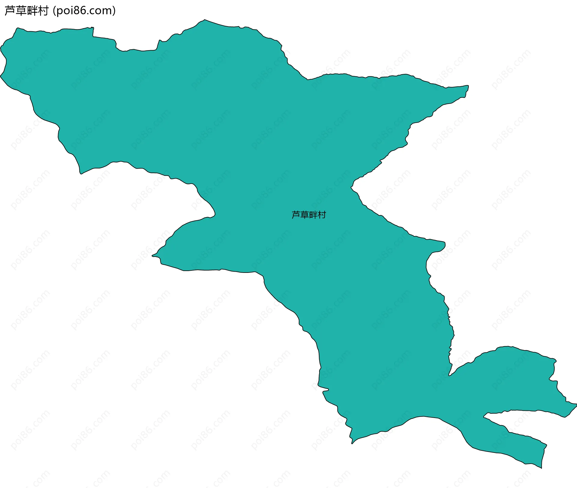 芦草畔村边界地图