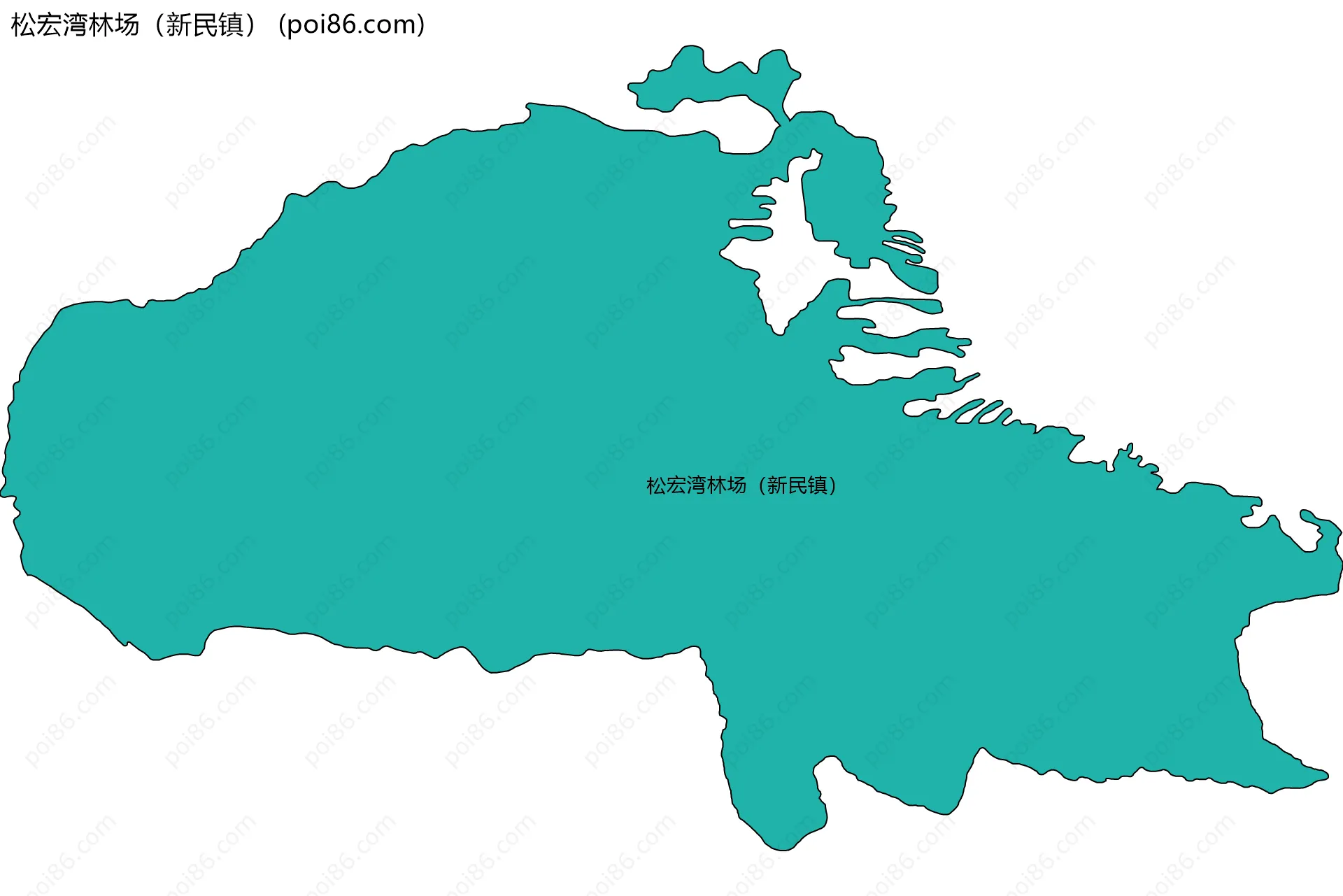 松宏湾林场（新民镇）边界地图