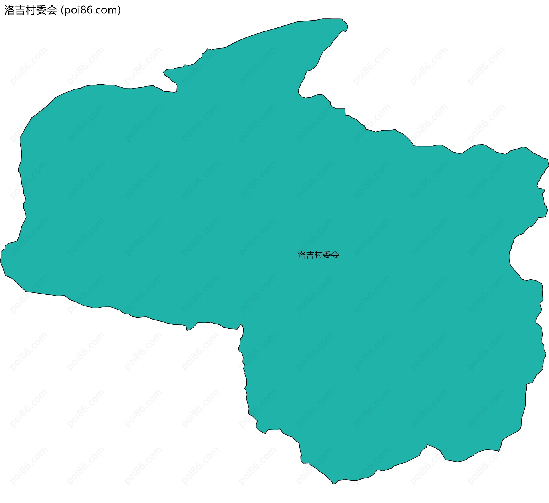 洛吉村委会边界地图