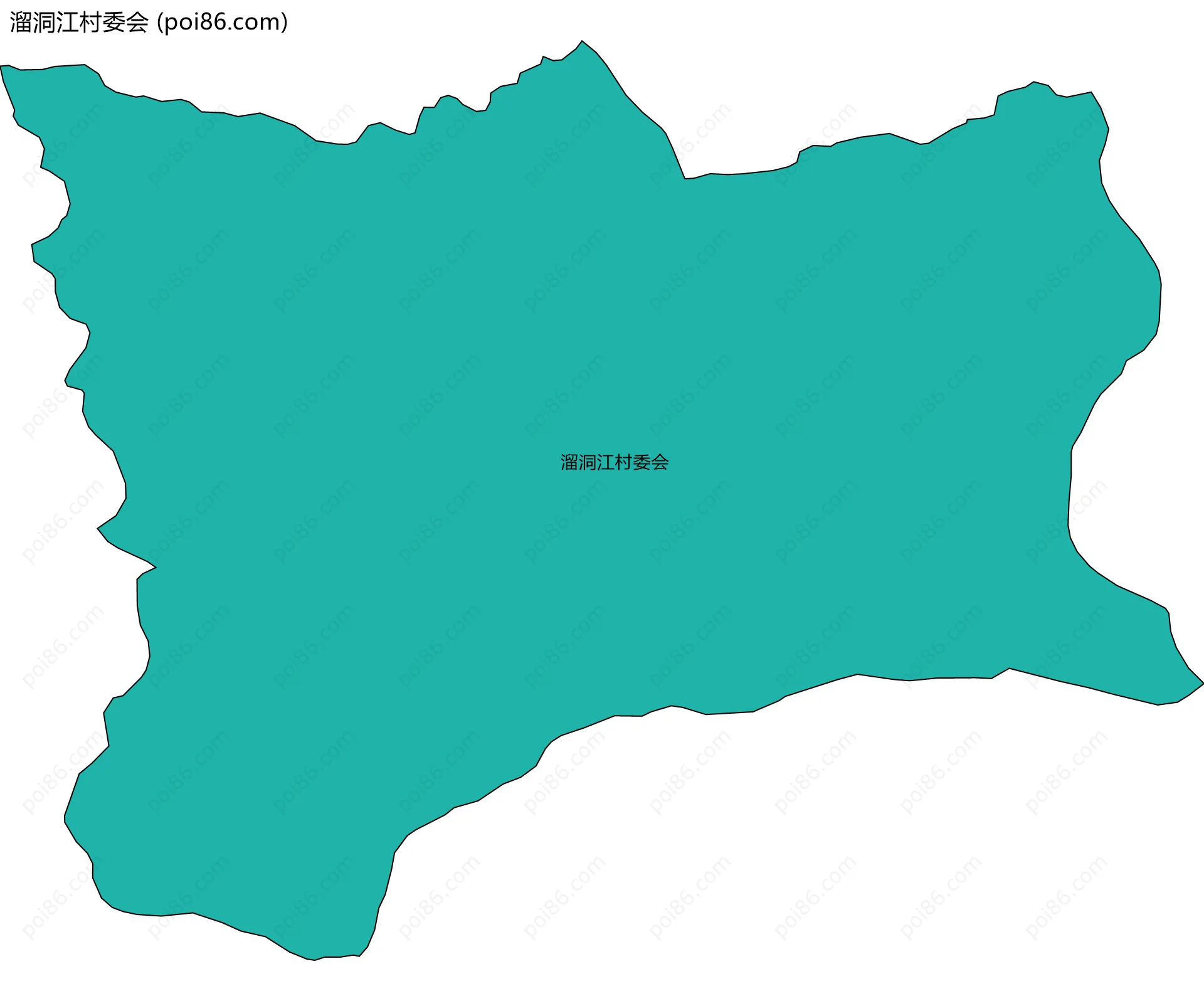 溜洞江村委会边界地图