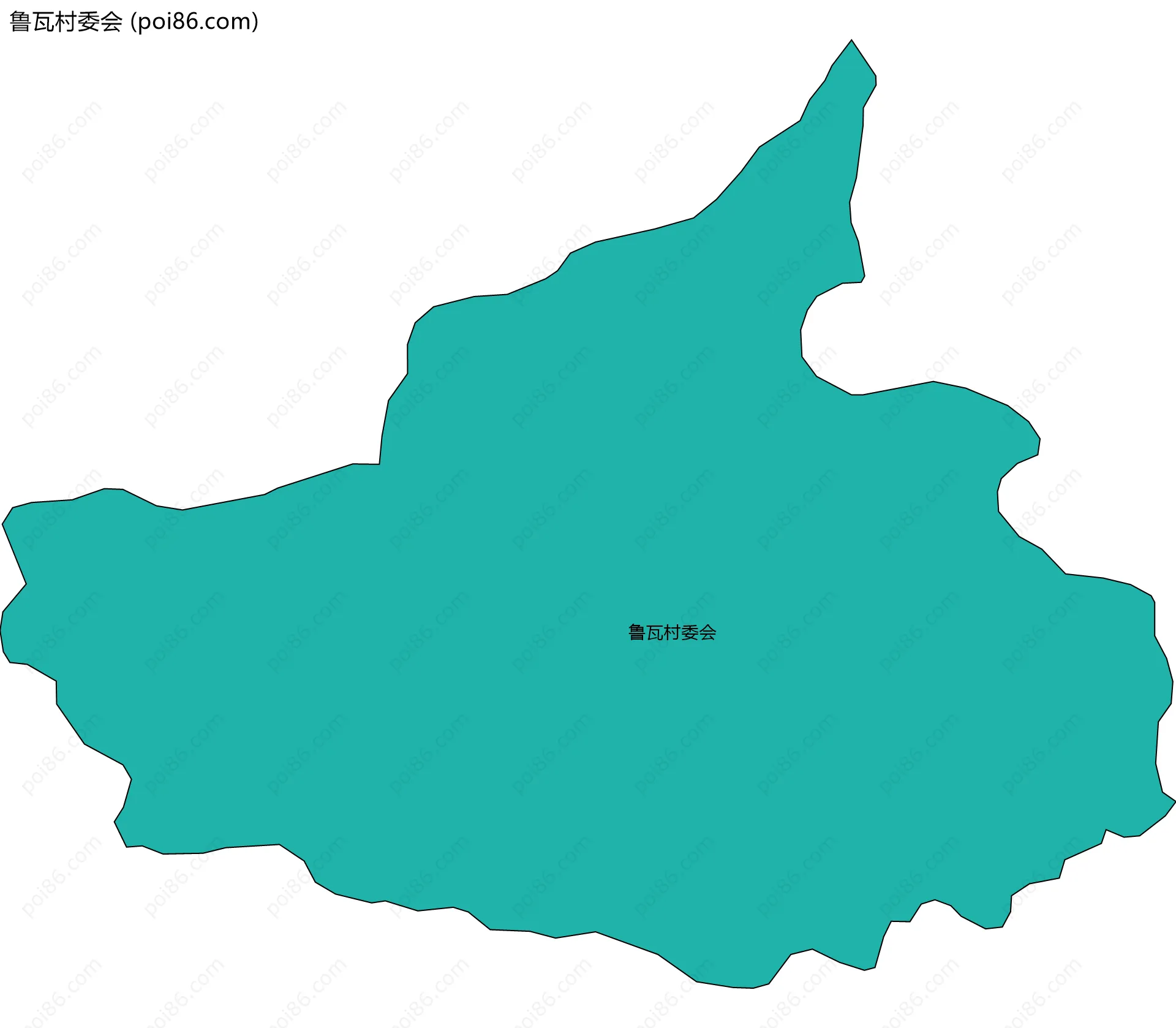 鲁瓦村委会边界地图