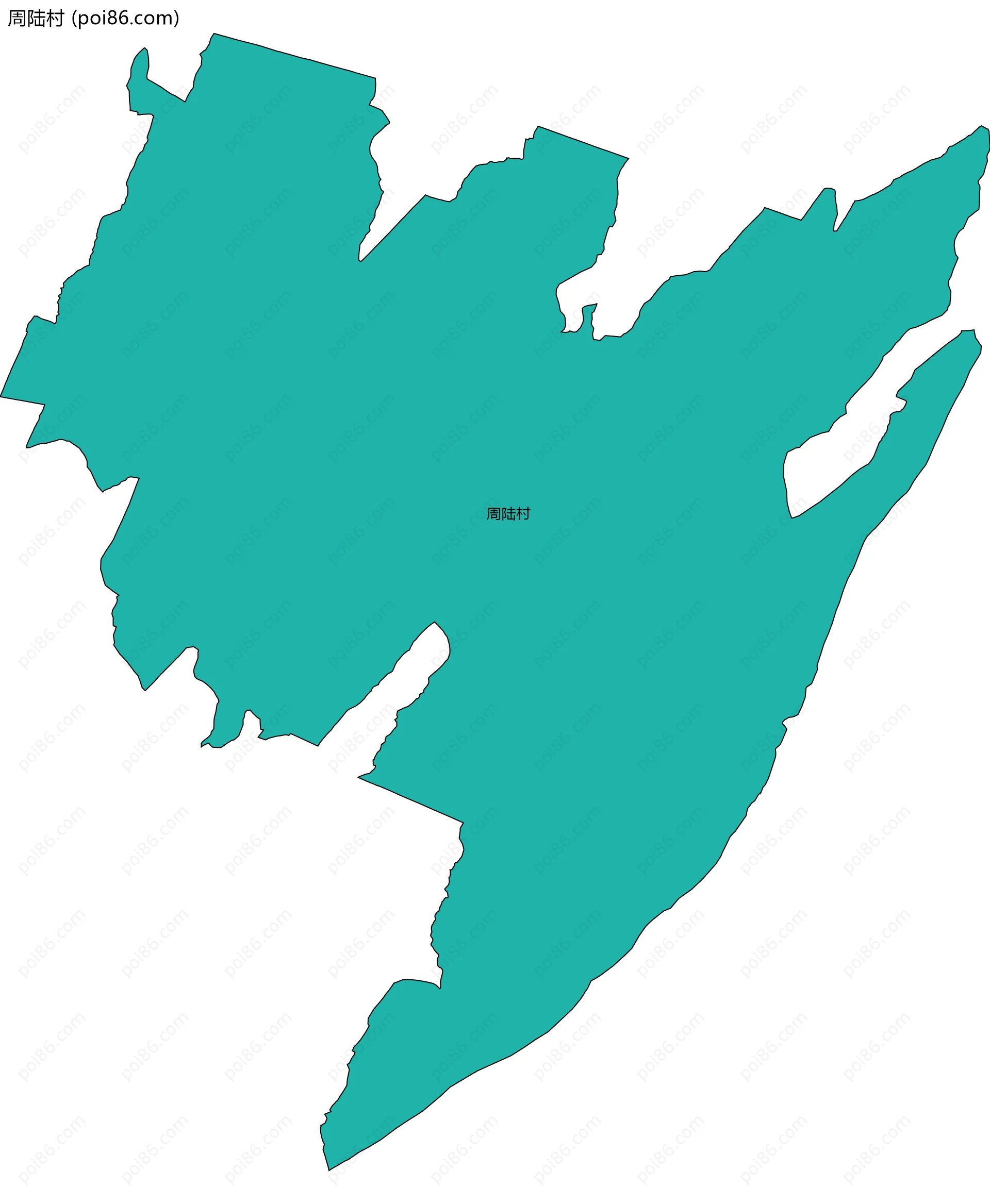 周陆村边界地图
