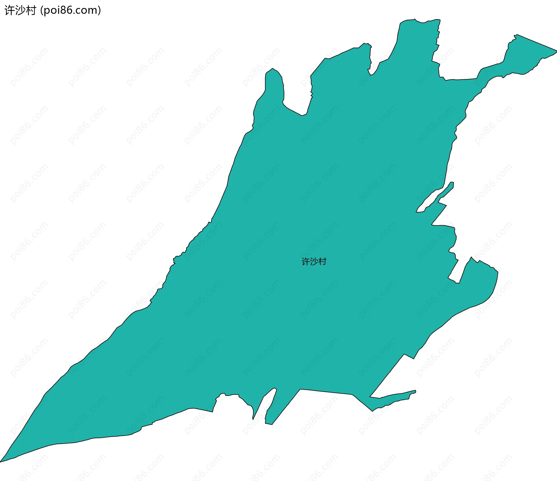 许沙村边界地图