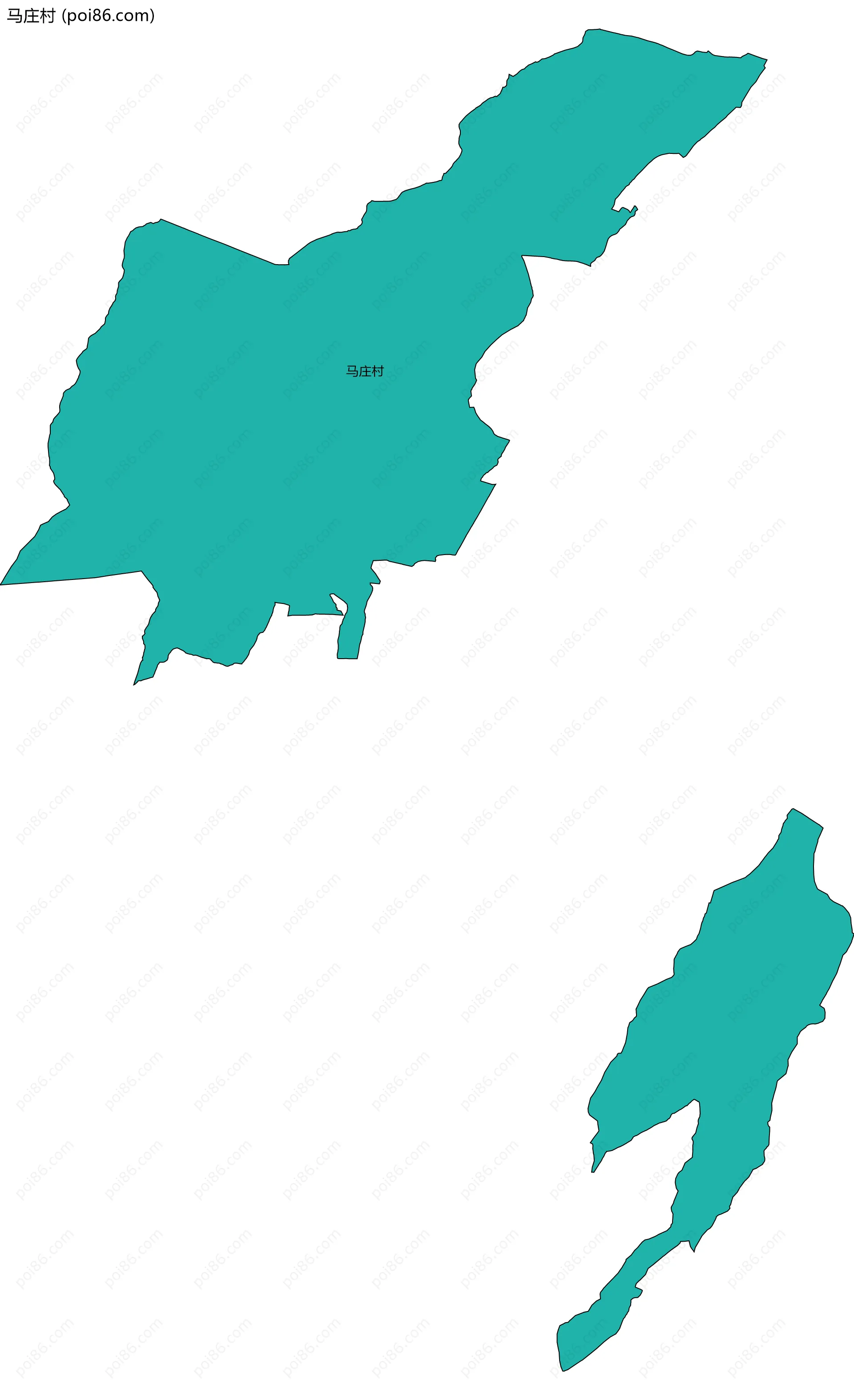 马庄村边界地图