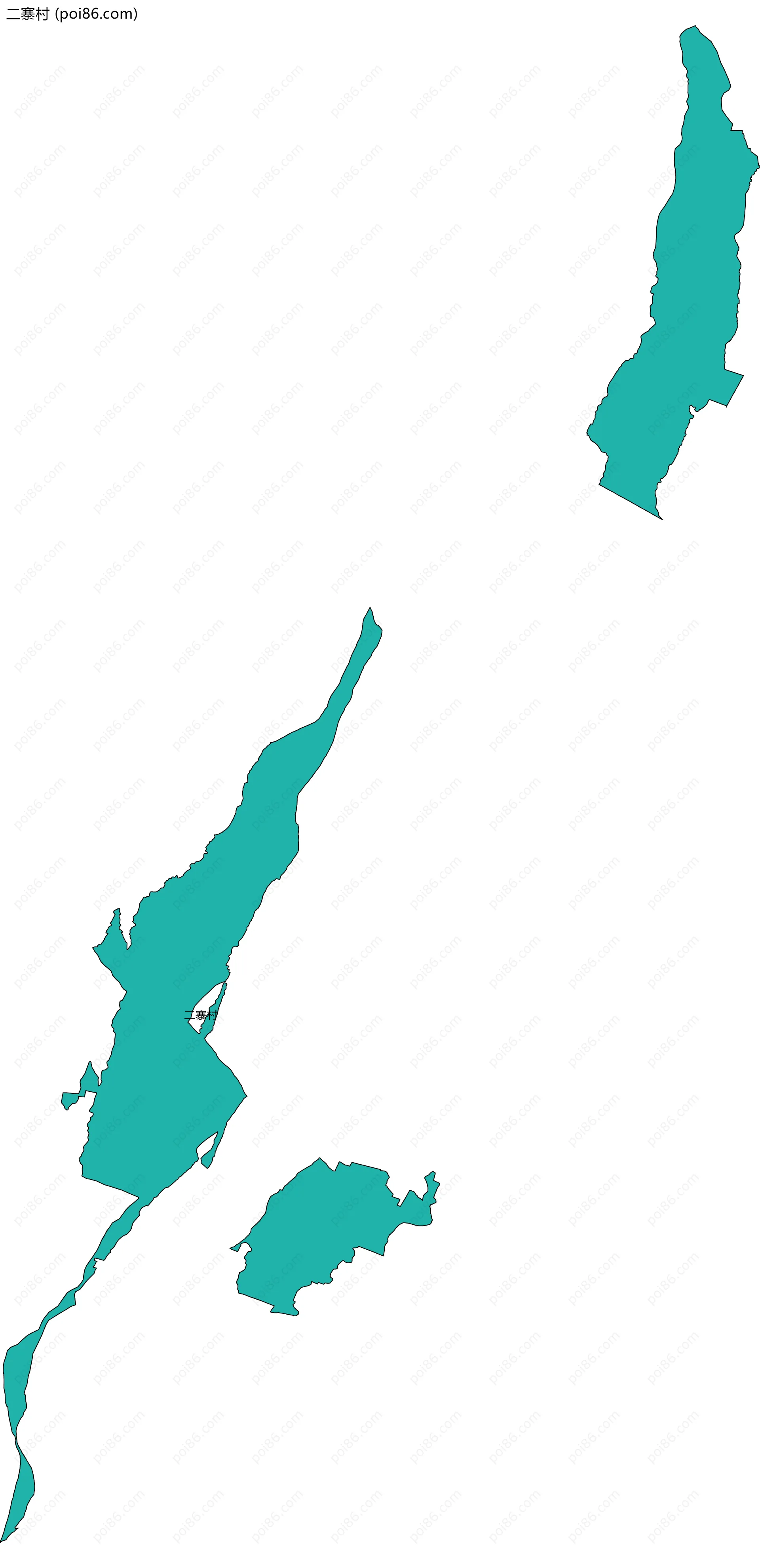 二寨村边界地图