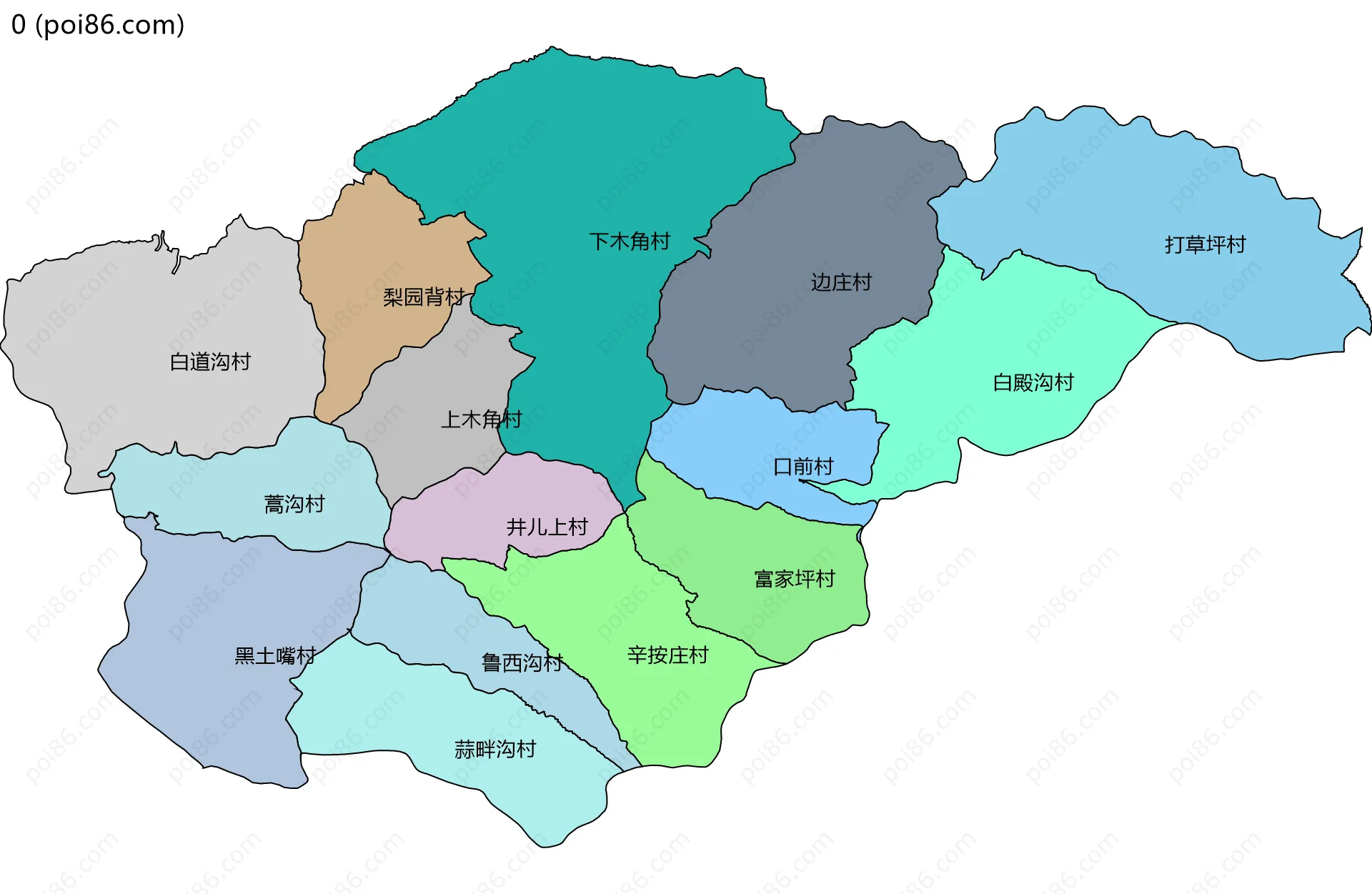 0边界地图(五级行政区划)