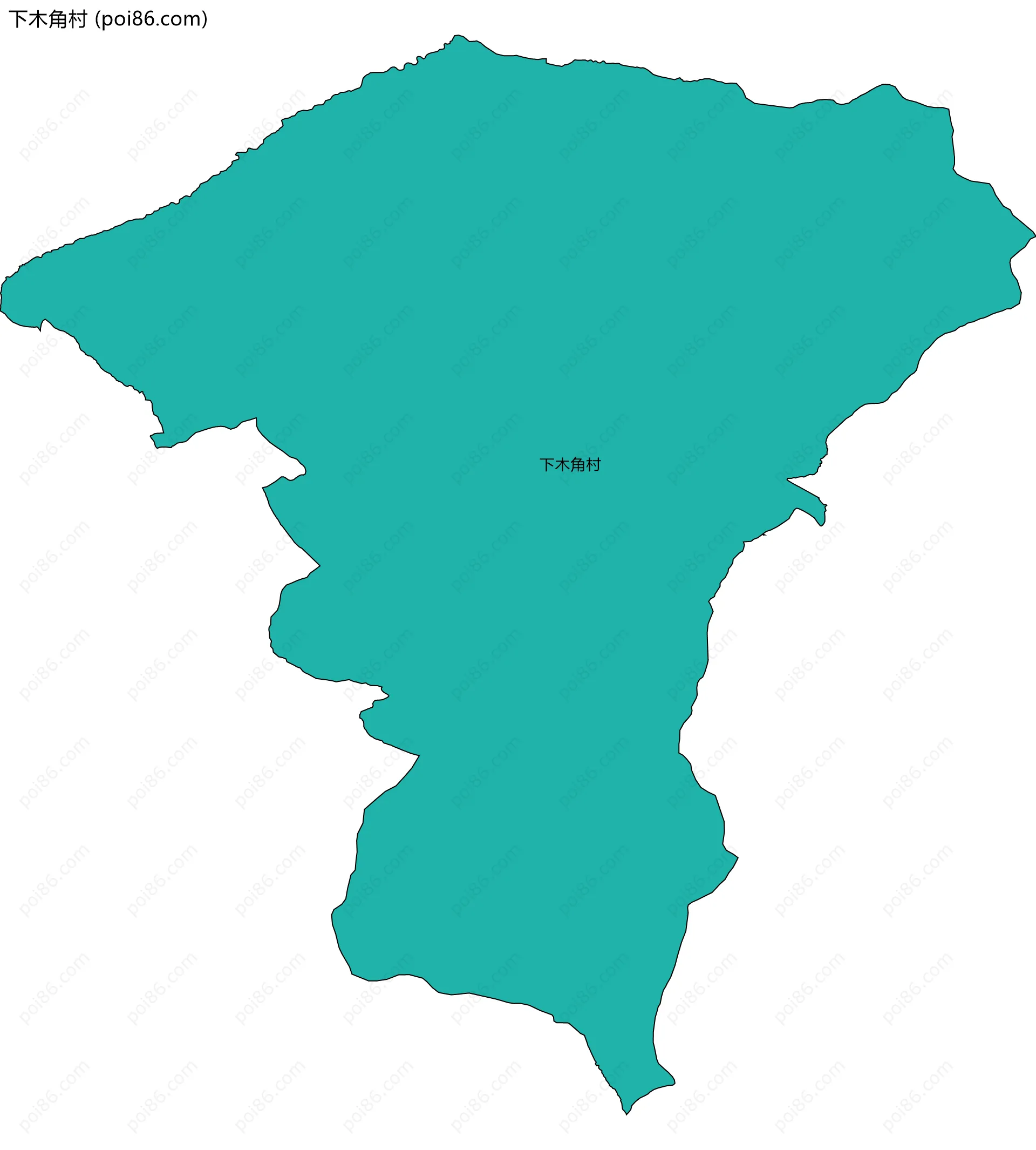 下木角村边界地图