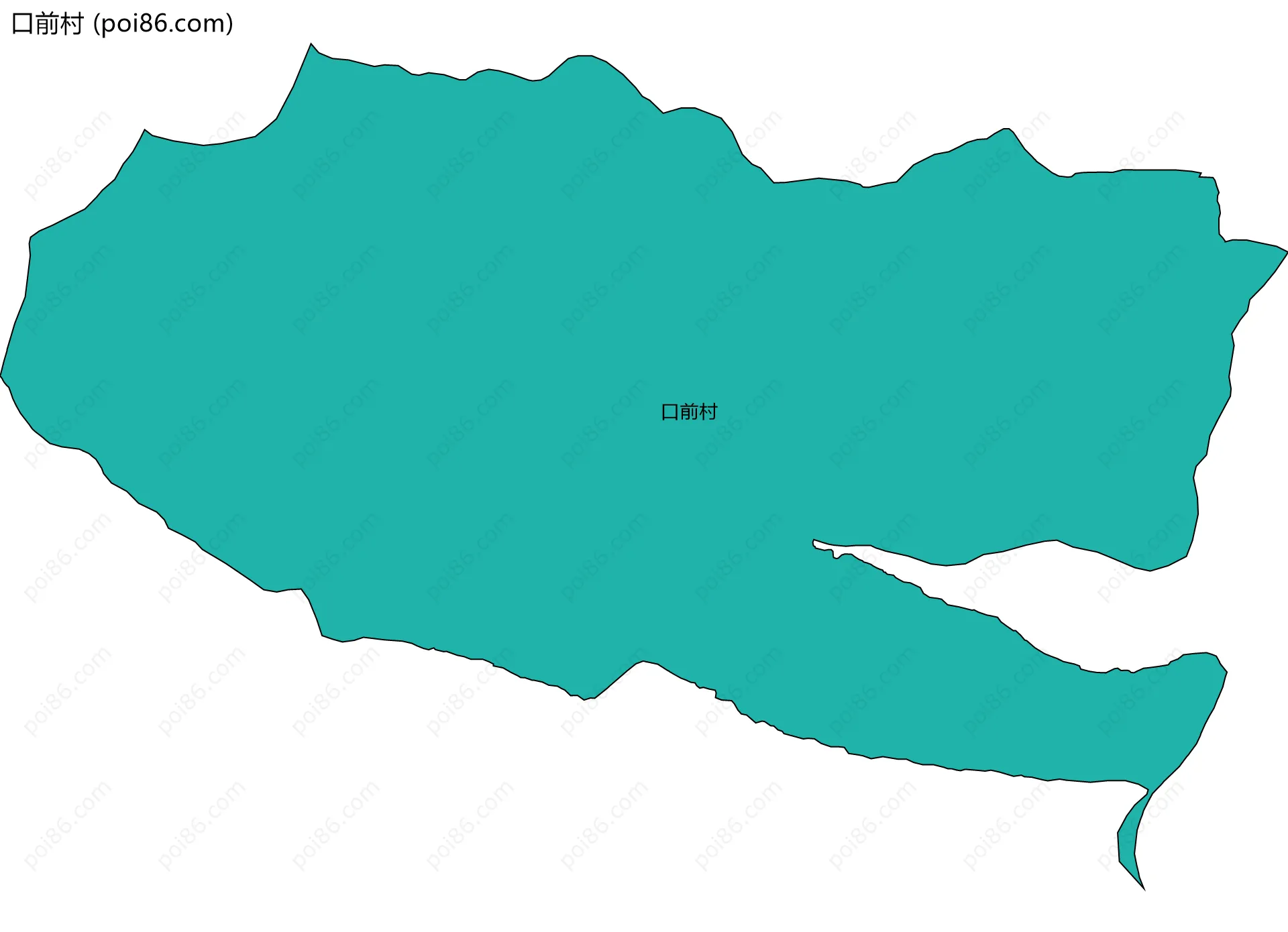 口前村边界地图