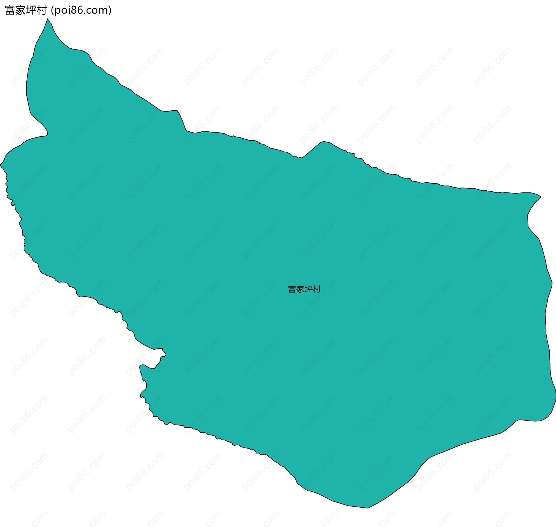 富家坪村边界地图