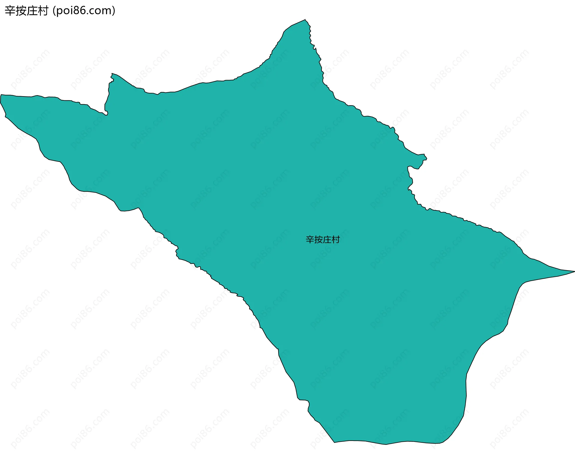 辛按庄村边界地图