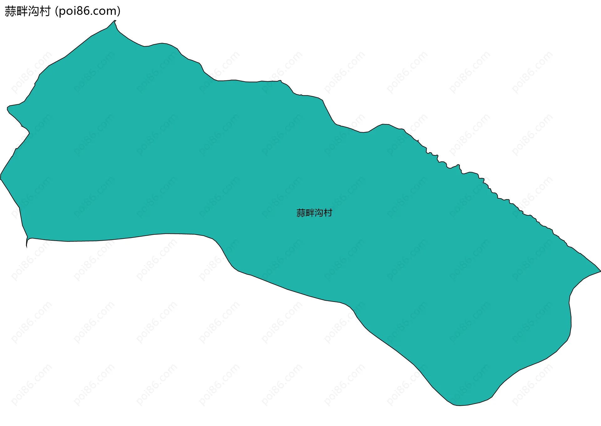 蒜畔沟村边界地图