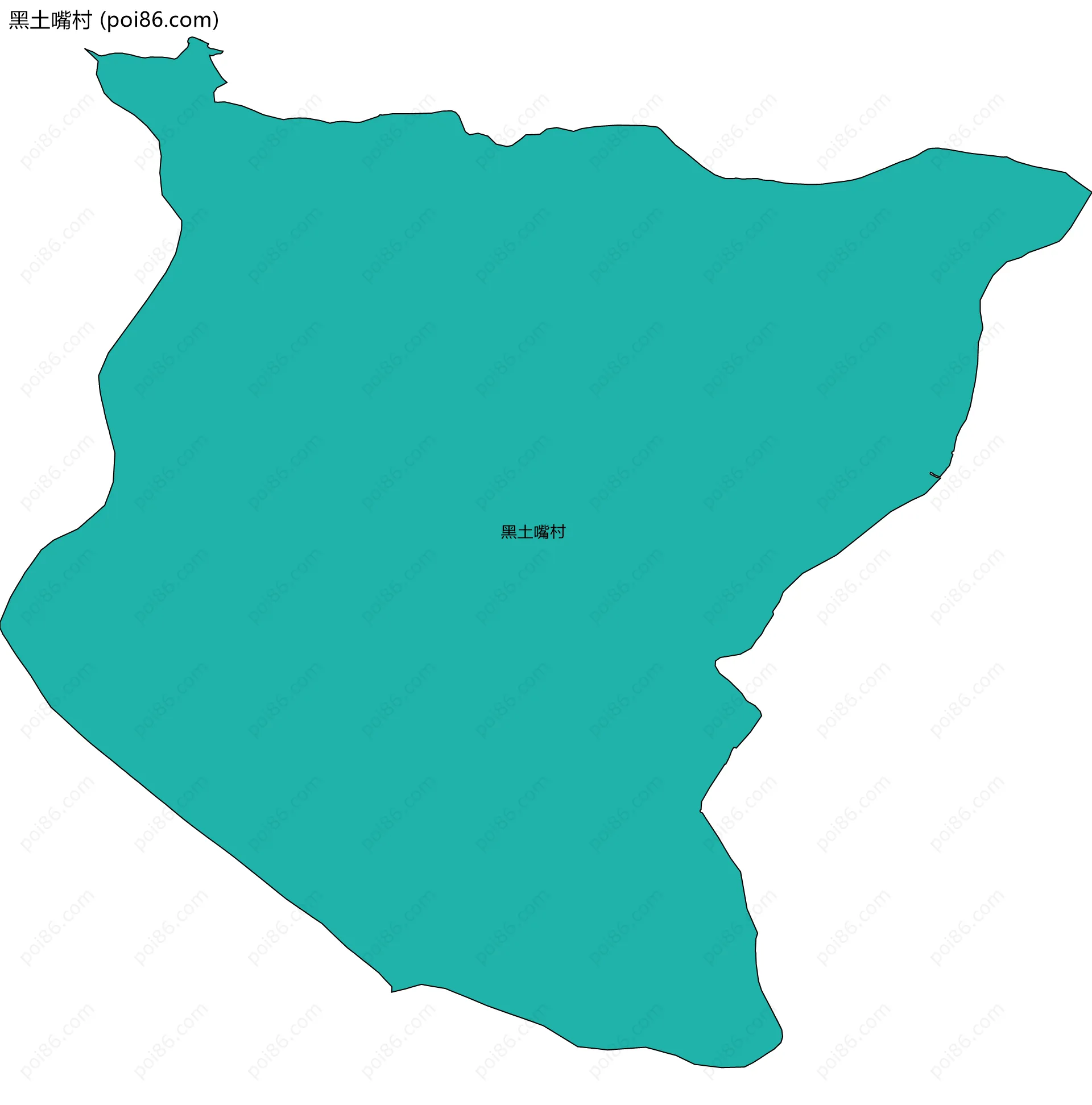 黑土嘴村边界地图