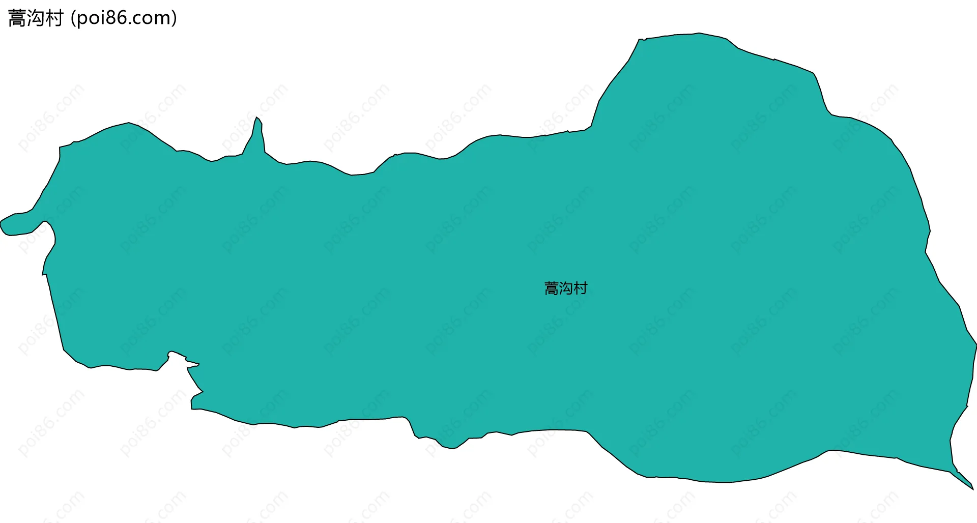 蒿沟村边界地图