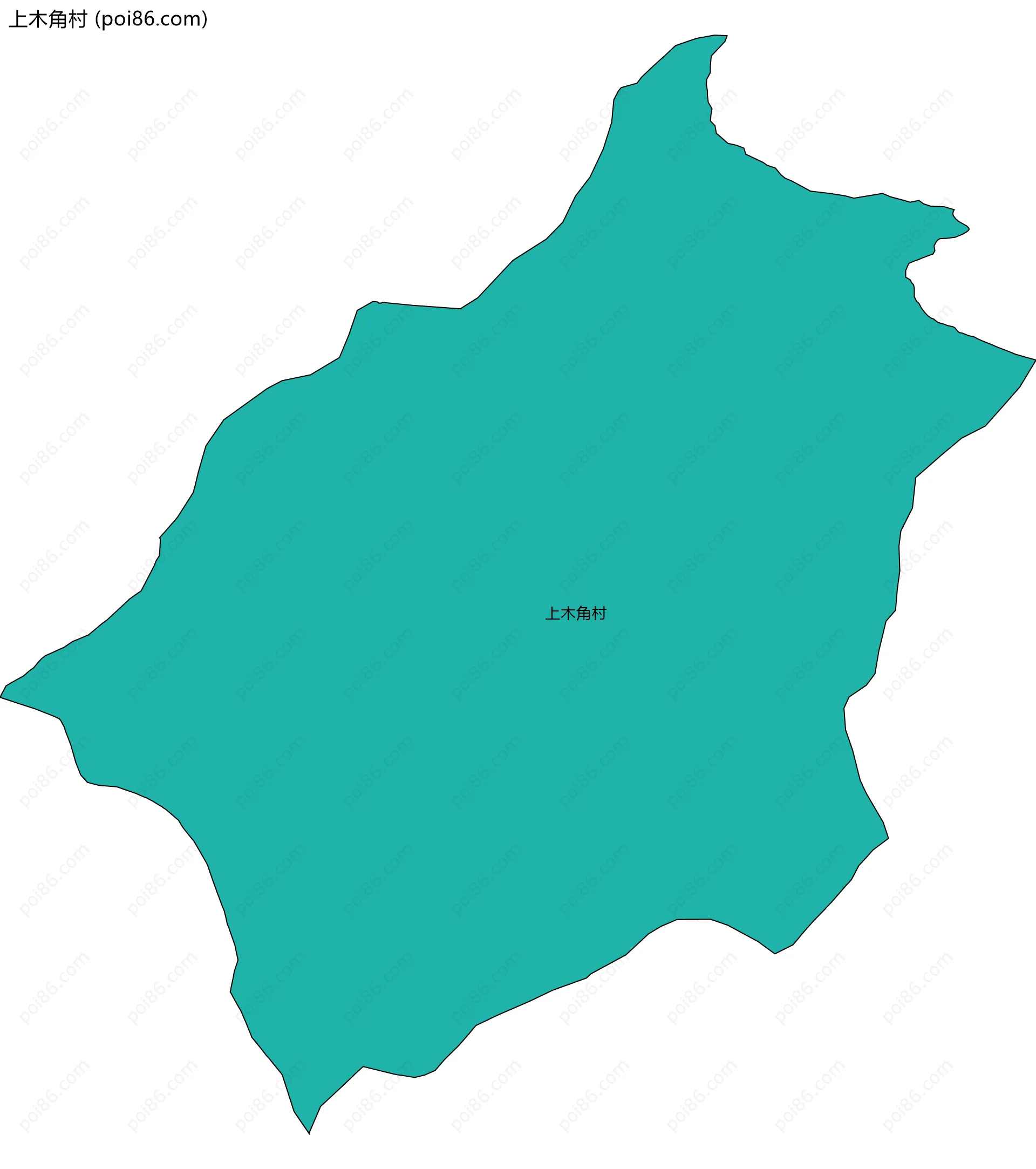 上木角村边界地图